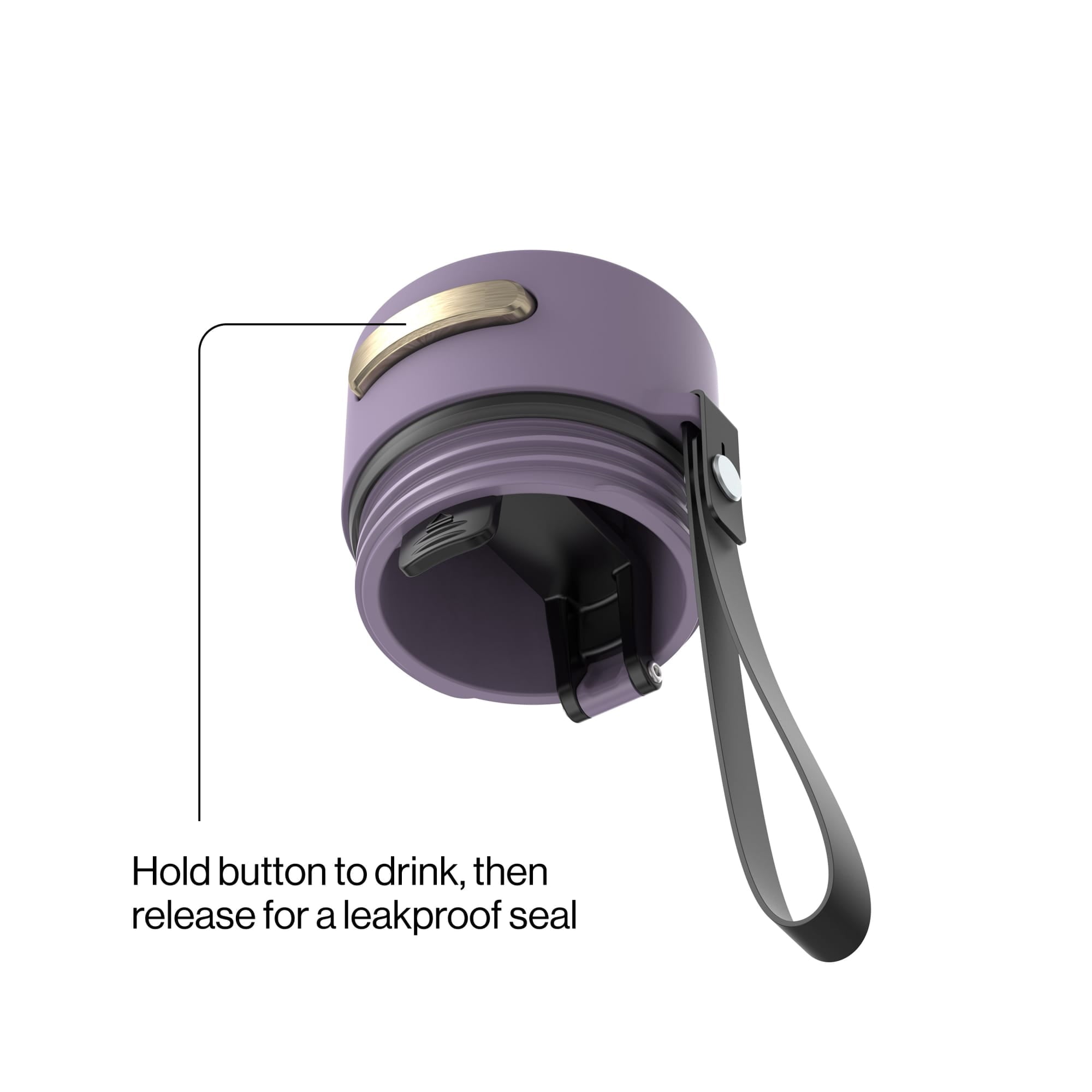 Contigo AutoSeal Leakproof Stainless Steel Reusable Water Bottle Tumbler with Carrying Strap, Cream/Champagne, 24 oz - MHSJ