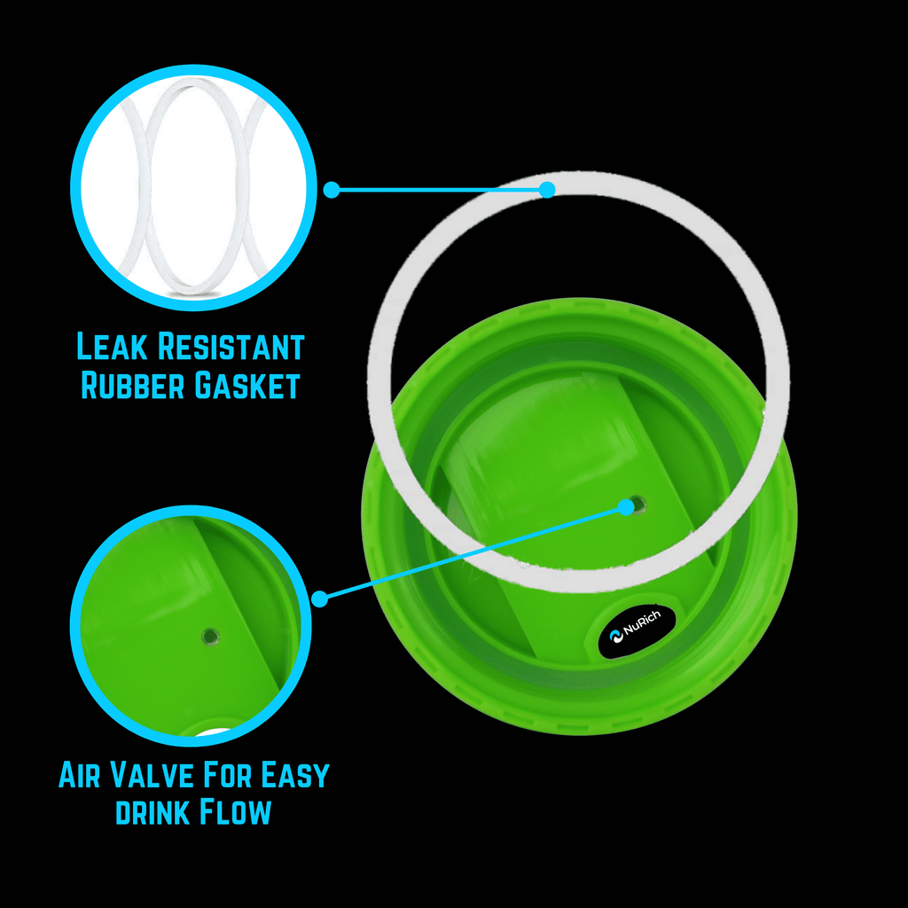 NuRich Hydro Wide Mouth Flip and Sip Replacement Coffee Lid or Cap Accessories Compatible with Hydroflask, Nalgene, and Many More Top Water Bottle Brands Sizes 12 16 18 20 32 40 64 Ounce - HXPY