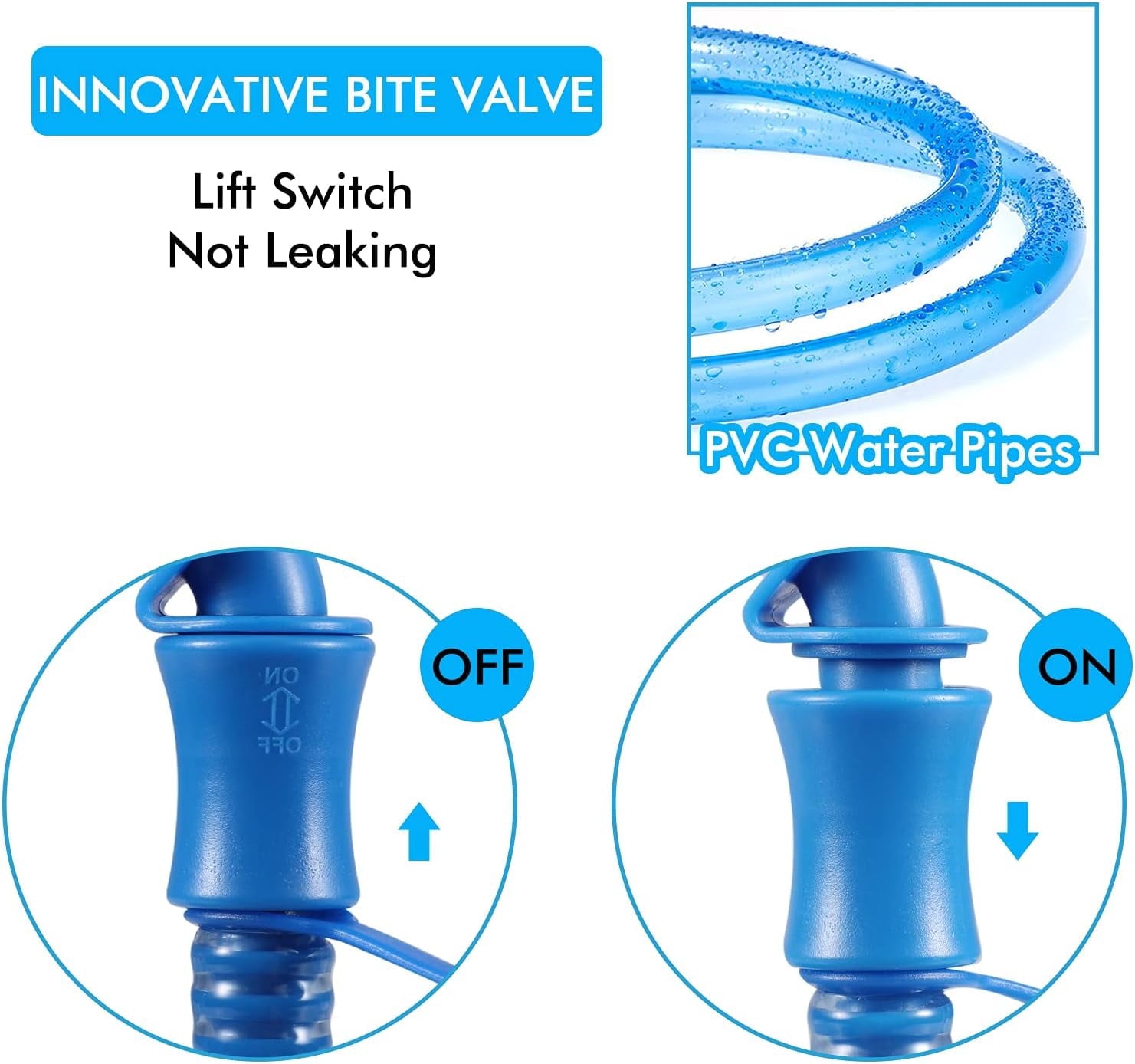 TAGVO Hydration Bladder 2 Liter BPA Free 70oz + Cleaning Brushes Kit, Leakproof Water Bladder Travel Reservoir Hydration Bag, Easy Cleaning by 3 Brushes and Air Drying by Collapsible Frame - 6KC3