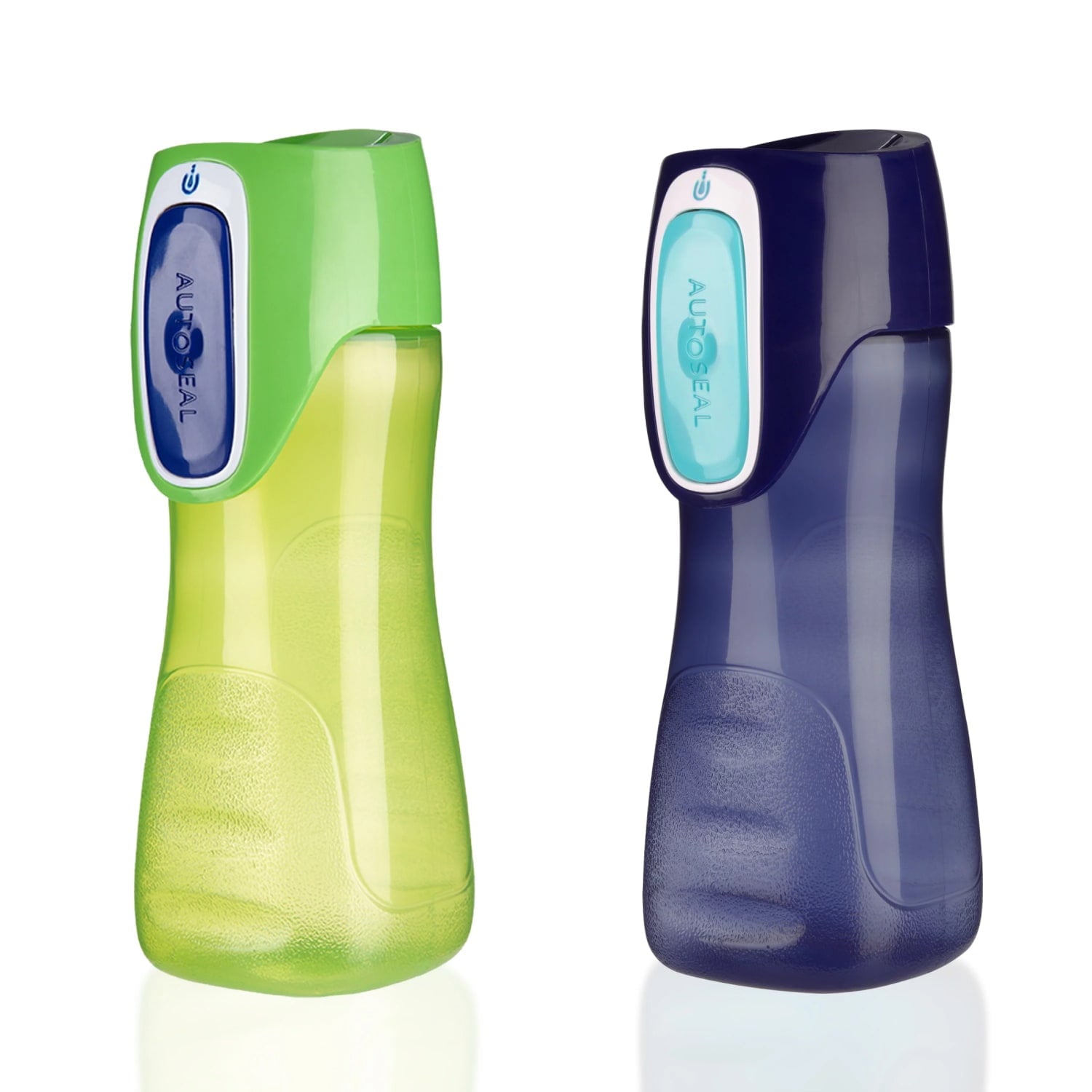 Contigo Kids Trekker Water Bottle with AUTOSEAL Lid Navy Blue and Granny Smith Green, 14 fl oz., 2-pack - U8G6