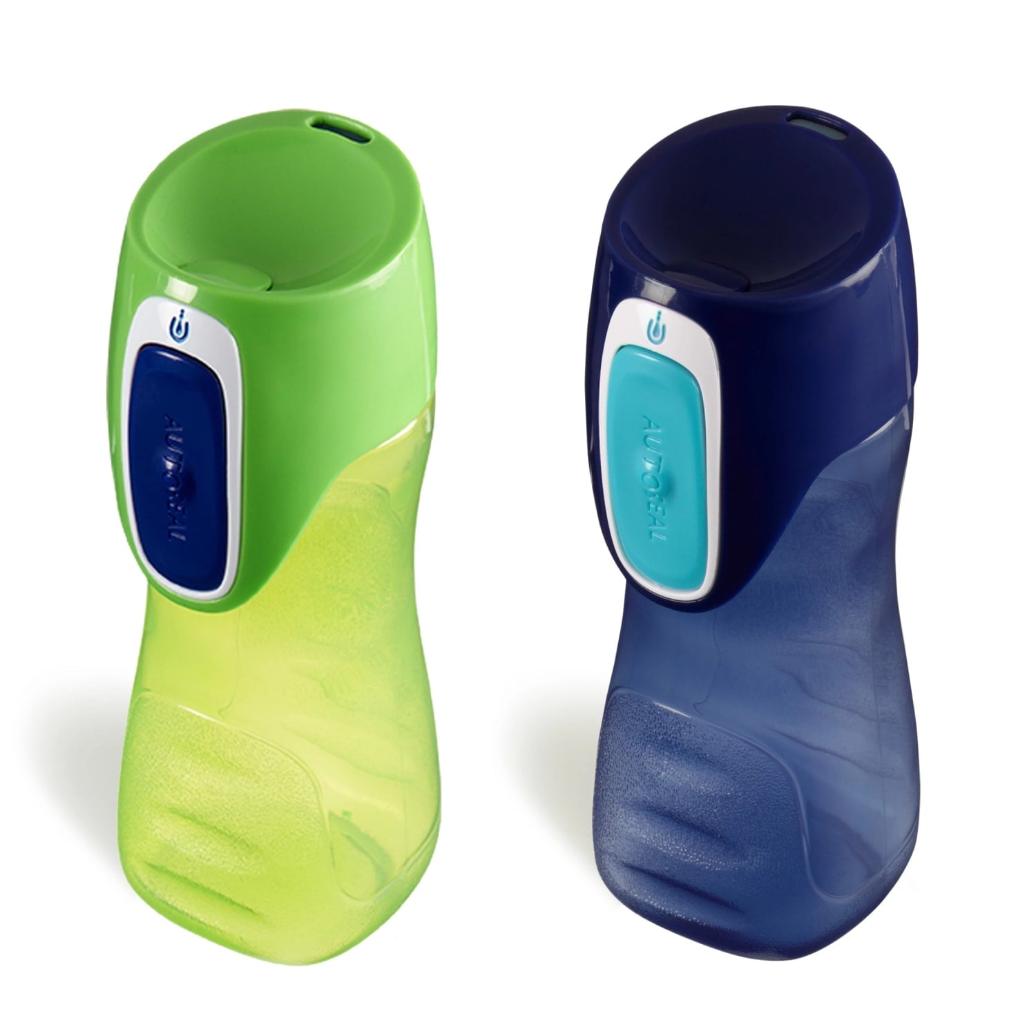 Contigo Kids Trekker Water Bottle with AUTOSEAL Lid Navy Blue and Granny Smith Green, 14 fl oz., 2-pack - U8G6