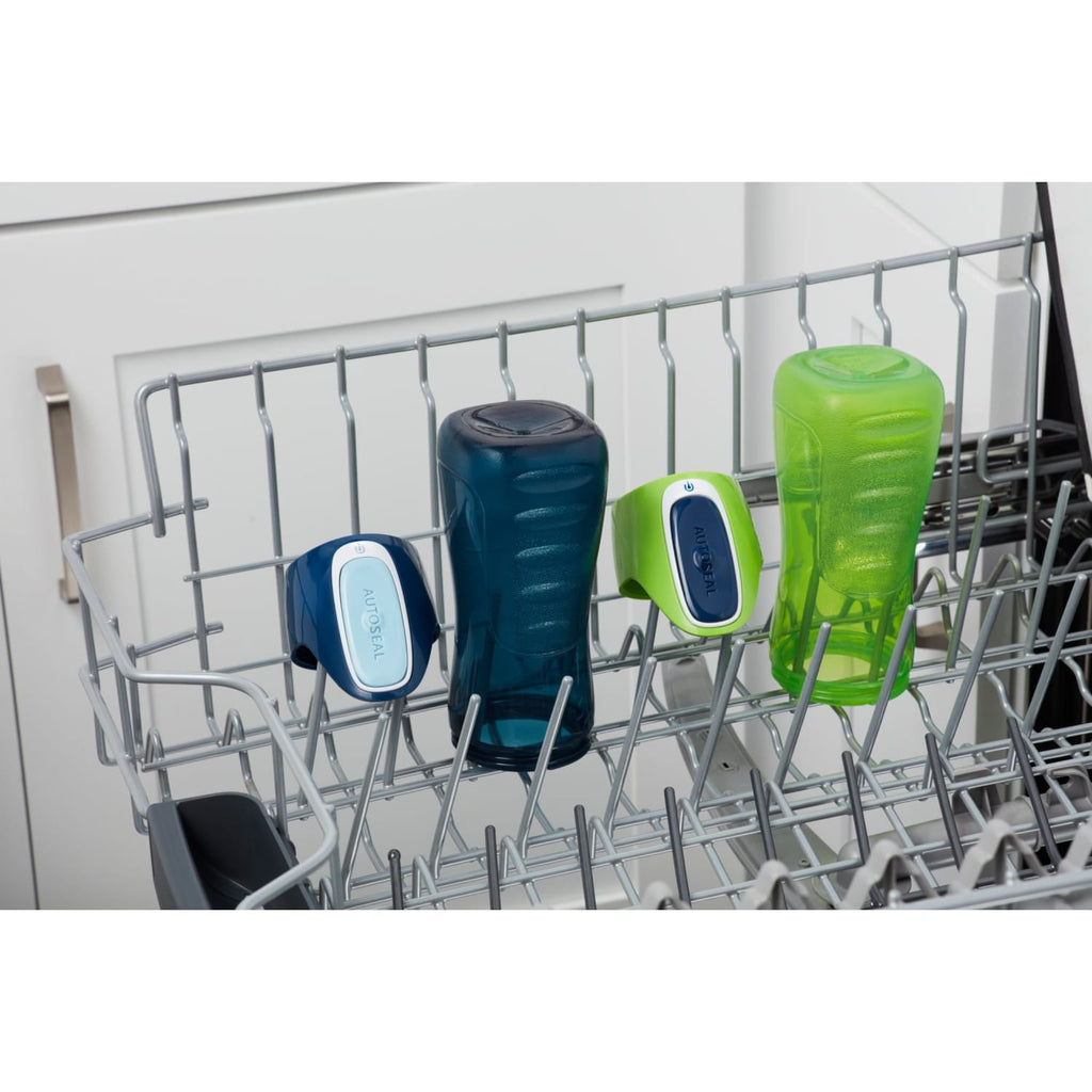 Contigo Kids Trekker Water Bottle with AUTOSEAL Lid Navy Blue and Granny Smith Green, 14 fl oz., 2-pack - U8G6