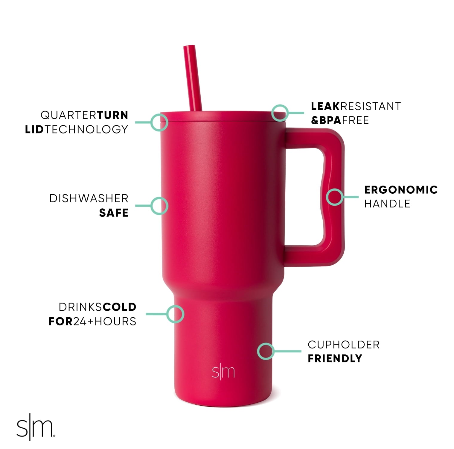 Simple Modern 30 fl oz Insulated Stainless Steel Trek Tumbler with Straw Lid | Seaglass Sage and Cream Checkmate - 2P24
