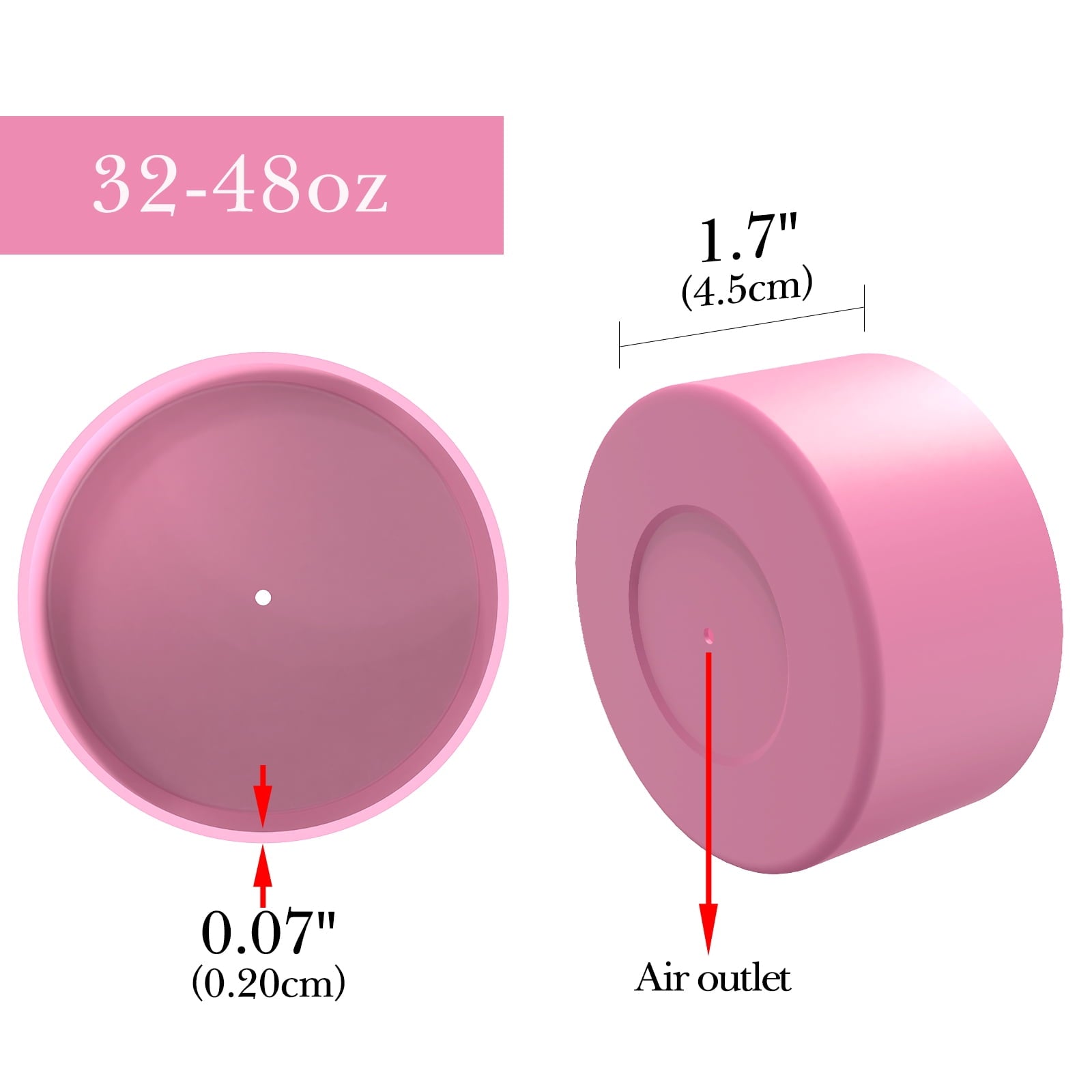 Linkidea 2 Pack Water Bottle Boot Compatible with Nalgene Sustain Wide Mouth 32oz/48oz, Narrow Mouth 32oz, Silicone Anti-Slip Bottle Bottom Bumper Protector (Light Pink) - NGQR