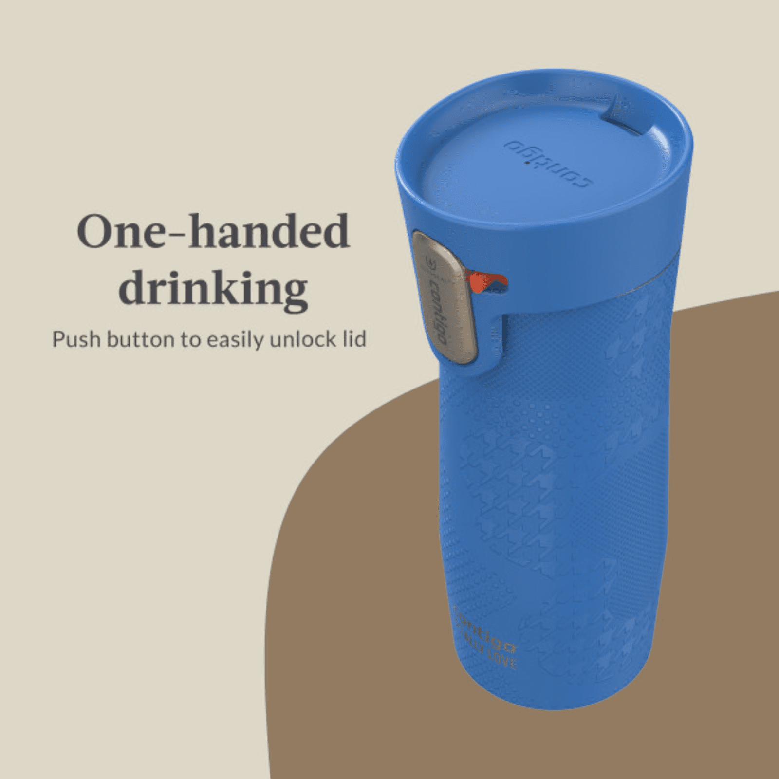 Contigo x Ally Love Autoseal West Loop Vacuum-Insulated Stainless Steel Travel Mug with Easy-Clean Lid, 16 oz, Stellar Jay - 3XKT