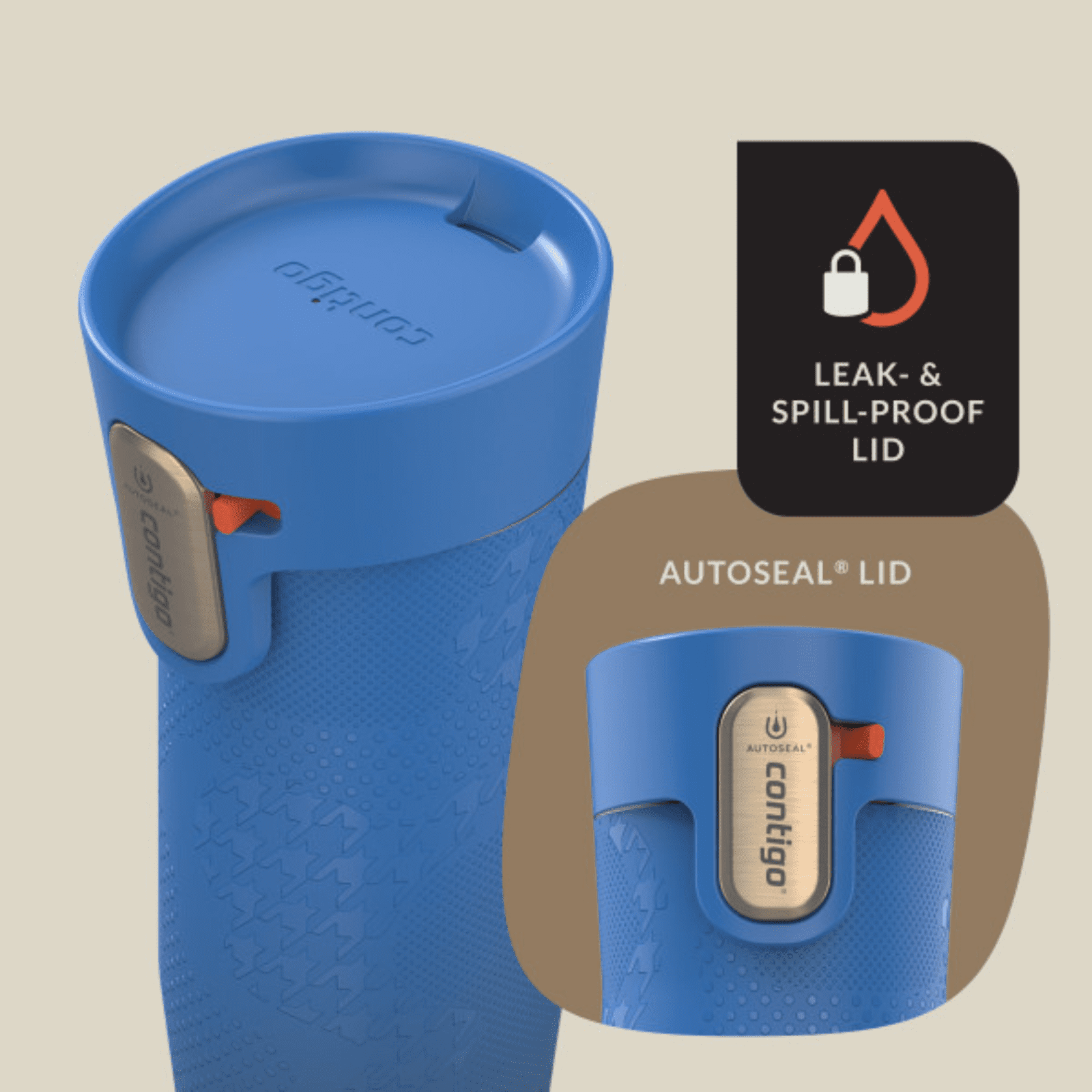 Contigo x Ally Love Autoseal West Loop Vacuum-Insulated Stainless Steel Travel Mug with Easy-Clean Lid, 16 oz, Stellar Jay - 3XKT