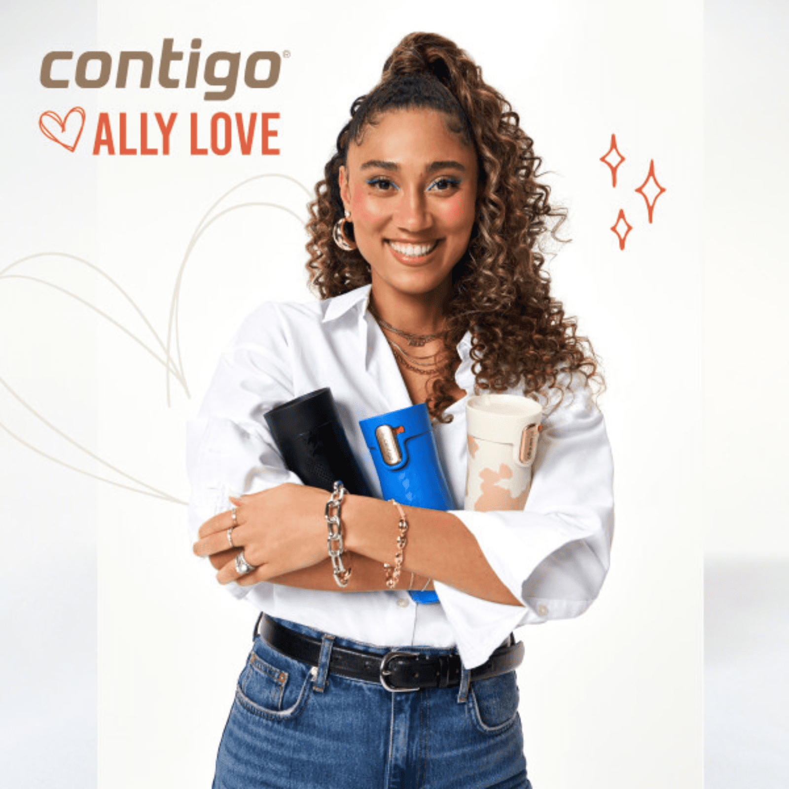 Contigo x Ally Love Autoseal West Loop Vacuum-Insulated Stainless Steel Travel Mug with Easy-Clean Lid, 16 oz, Stellar Jay - 3XKT