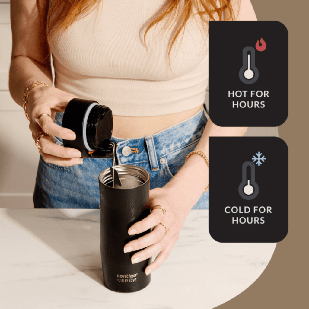 Contigo x Ally Love Autoseal West Loop Vacuum-Insulated Stainless Steel Travel Mug with Easy-Clean Lid, 16 oz, Stellar Jay - 3XKT