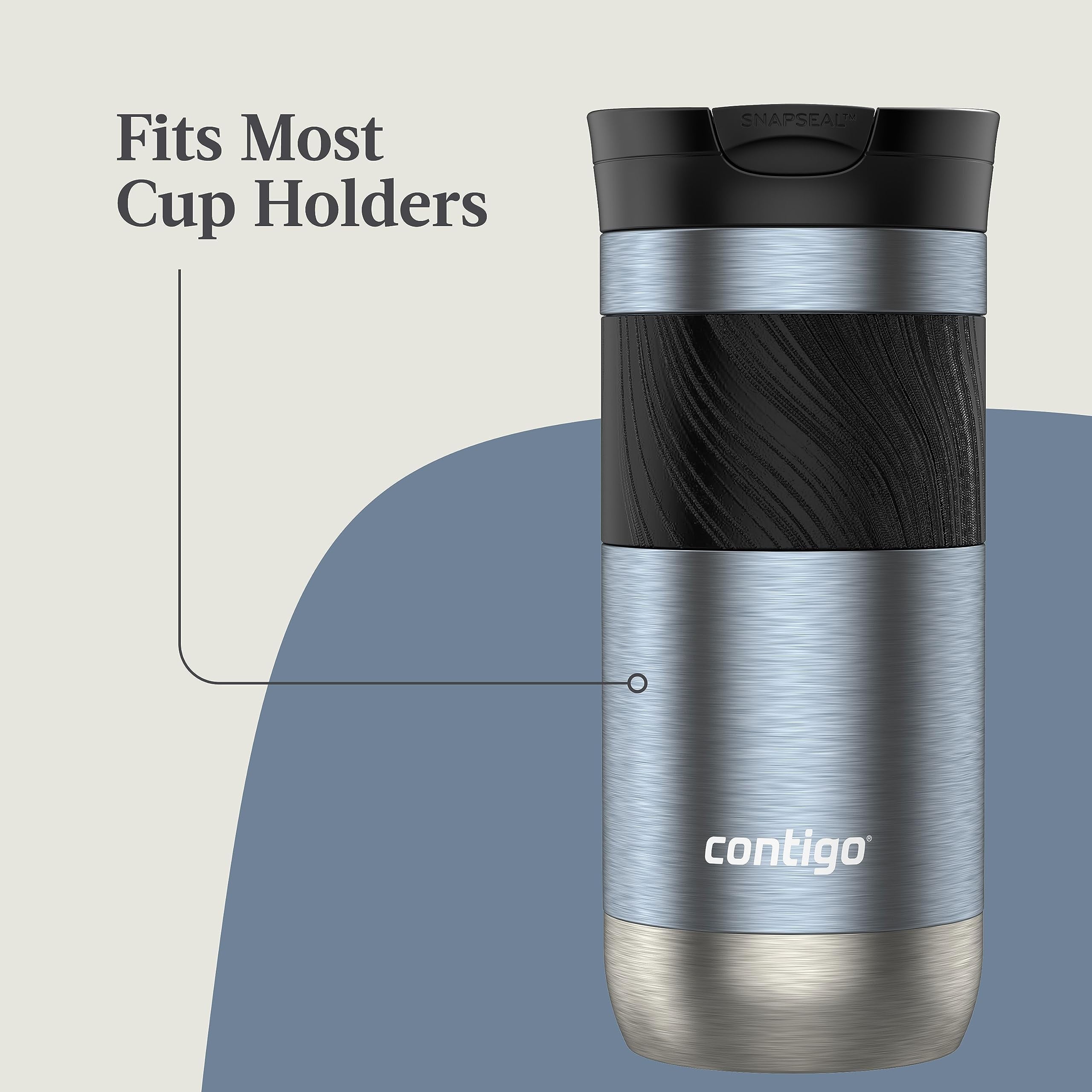 Contigo Byron 2.0 Stainless Steel Travel Mug with SNAPSEAL Lid and Grip, 16oz. - G3H7