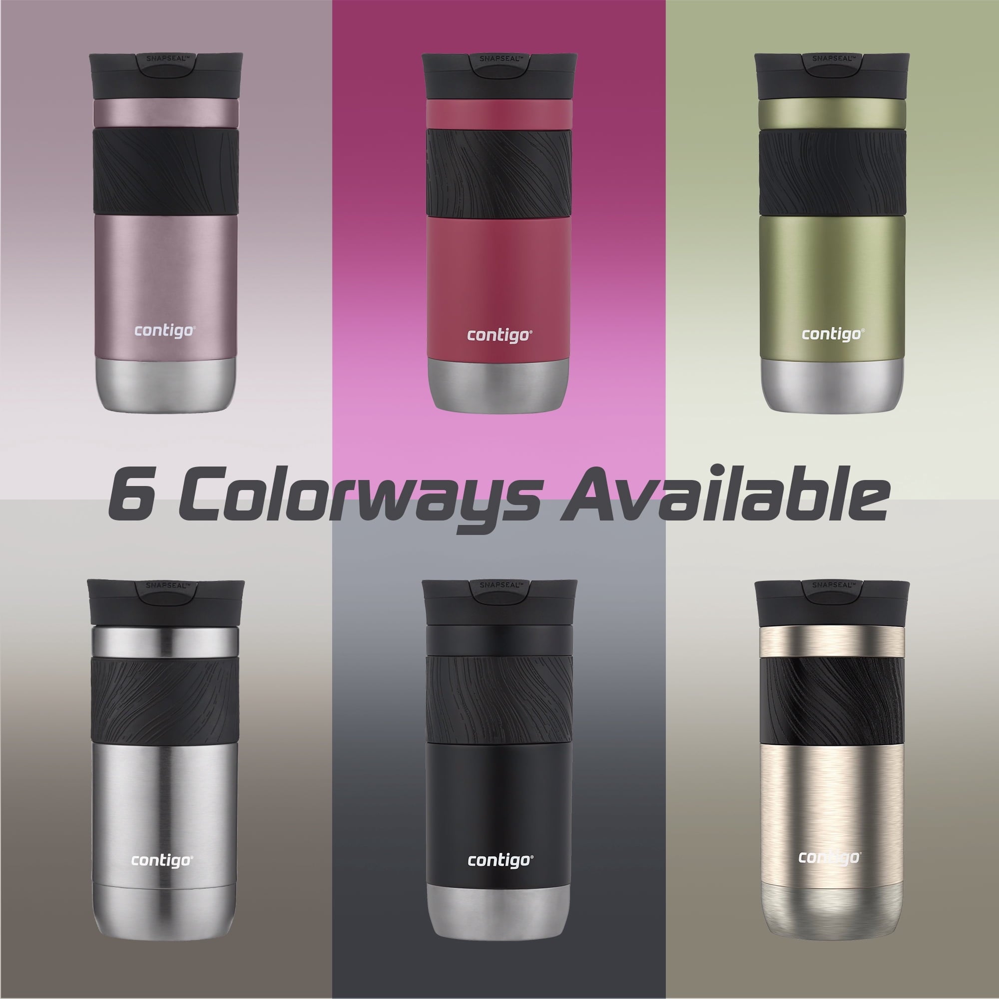 Contigo Byron 2.0 Stainless Steel Travel Mug with SNAPSEAL Lid and Grip, 16oz. - G3H7
