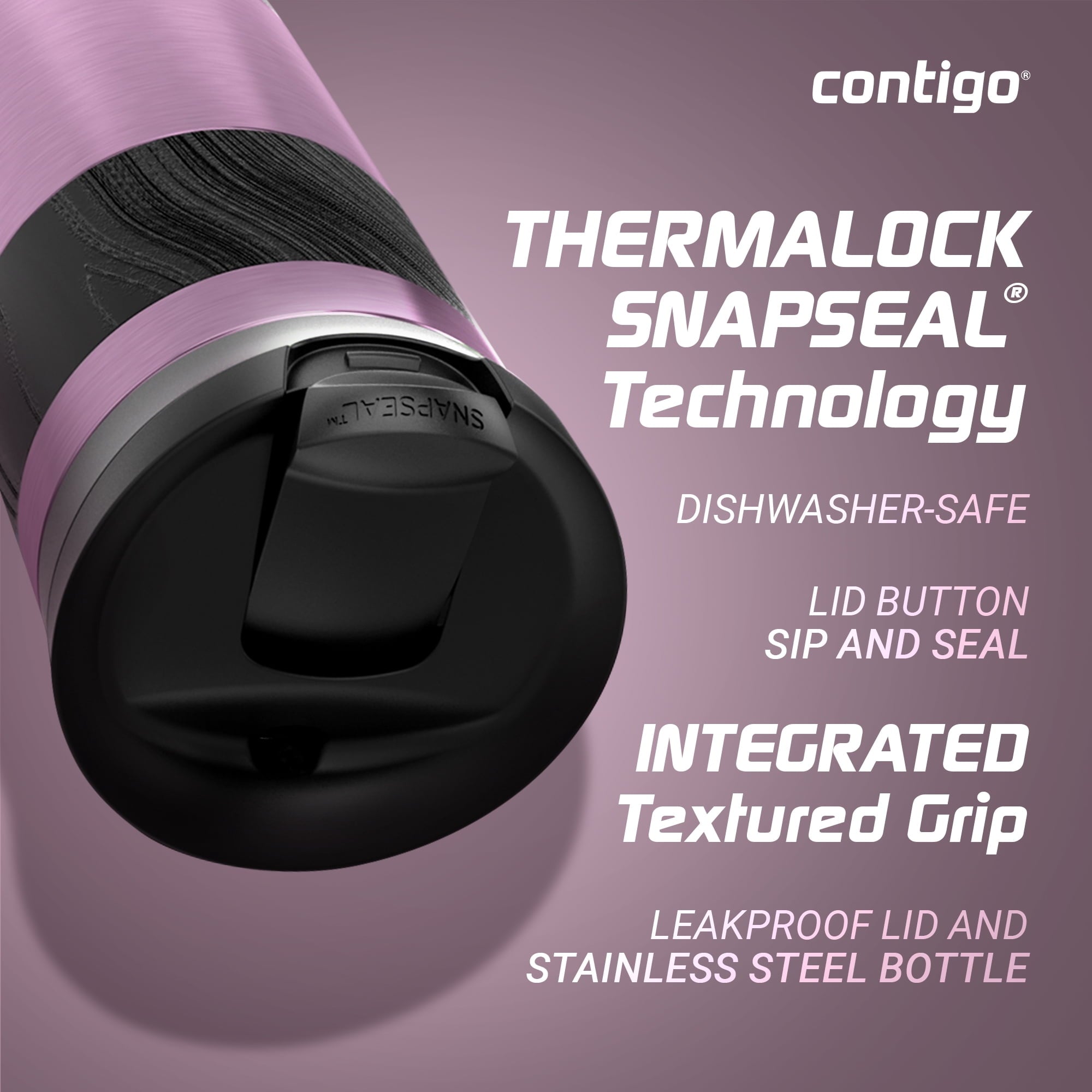 Contigo Byron 2.0 Stainless Steel Travel Mug with SNAPSEAL Lid and Grip, 16oz. - G3H7