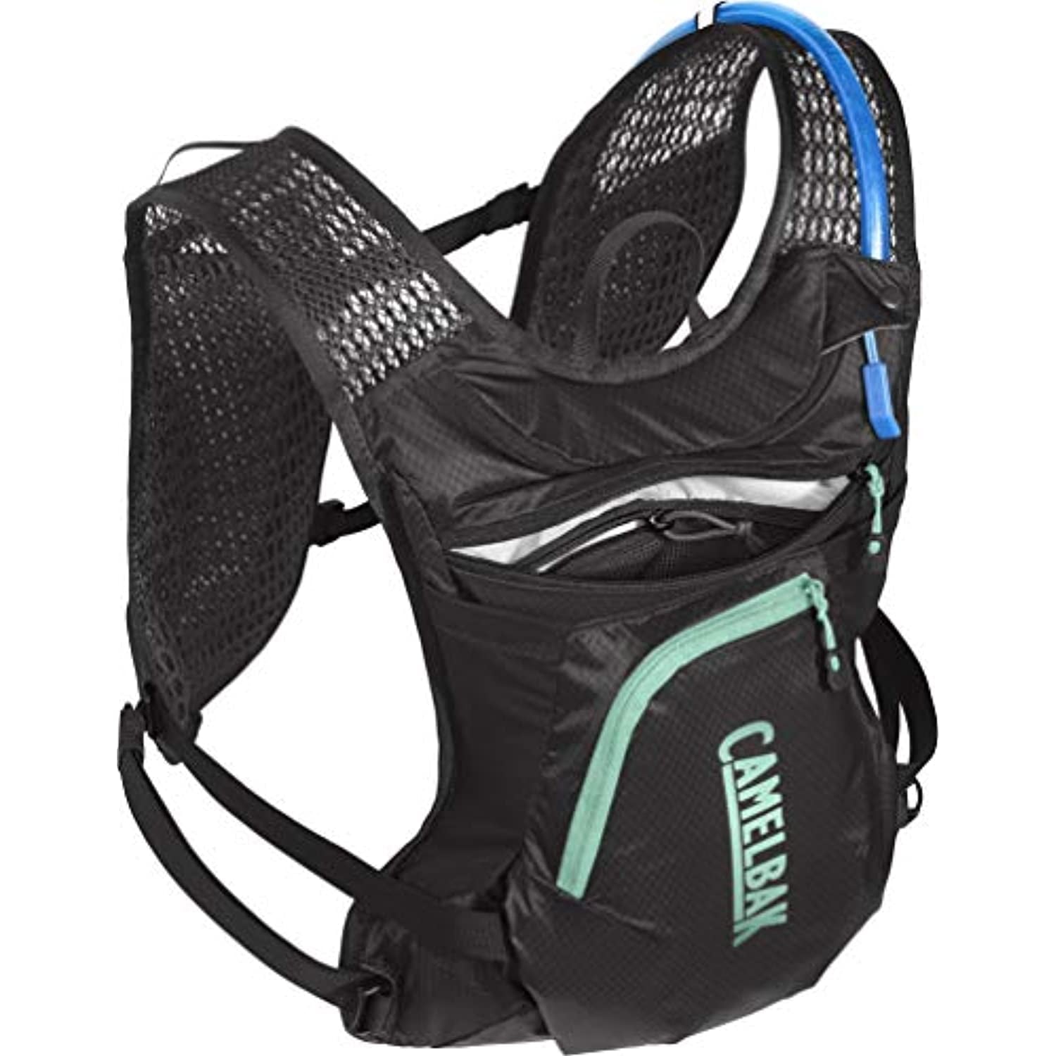 CamelBak Women's Chase Bike Vest 50oz - Hydration Vest - Easy Access Pockets, Black/Mint - ZZW7