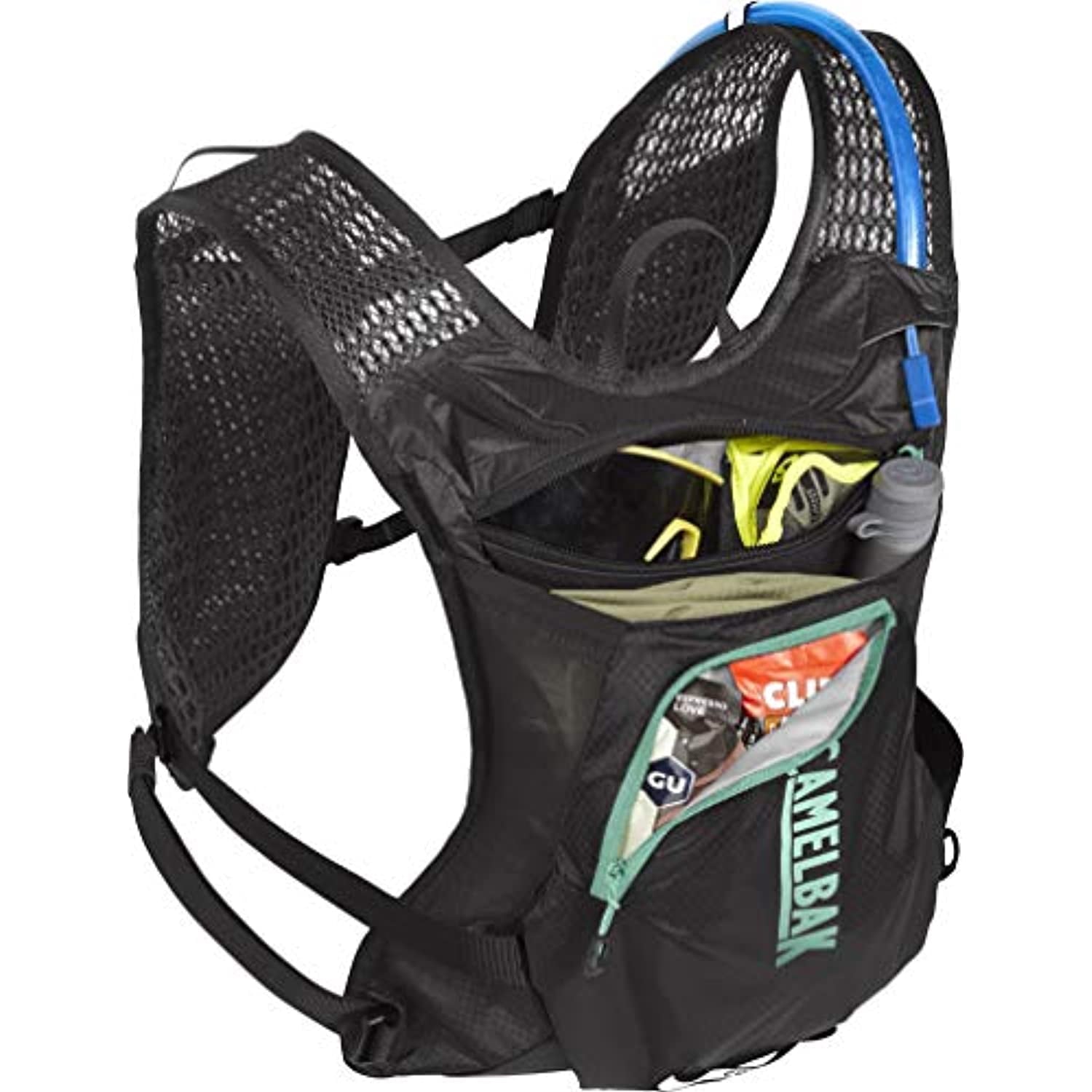 CamelBak Women's Chase Bike Vest 50oz - Hydration Vest - Easy Access Pockets, Black/Mint - ZZW7