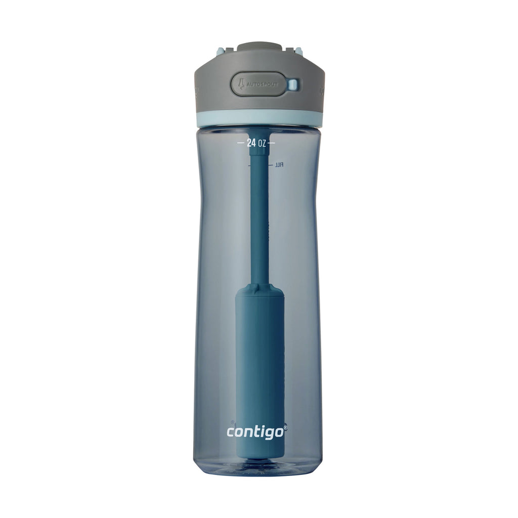 Contigo® Wells Plastic Filter Water Bottle with AUTOSPOUT® Straw Lid, 24 Oz., Dark Ice - 9TSX