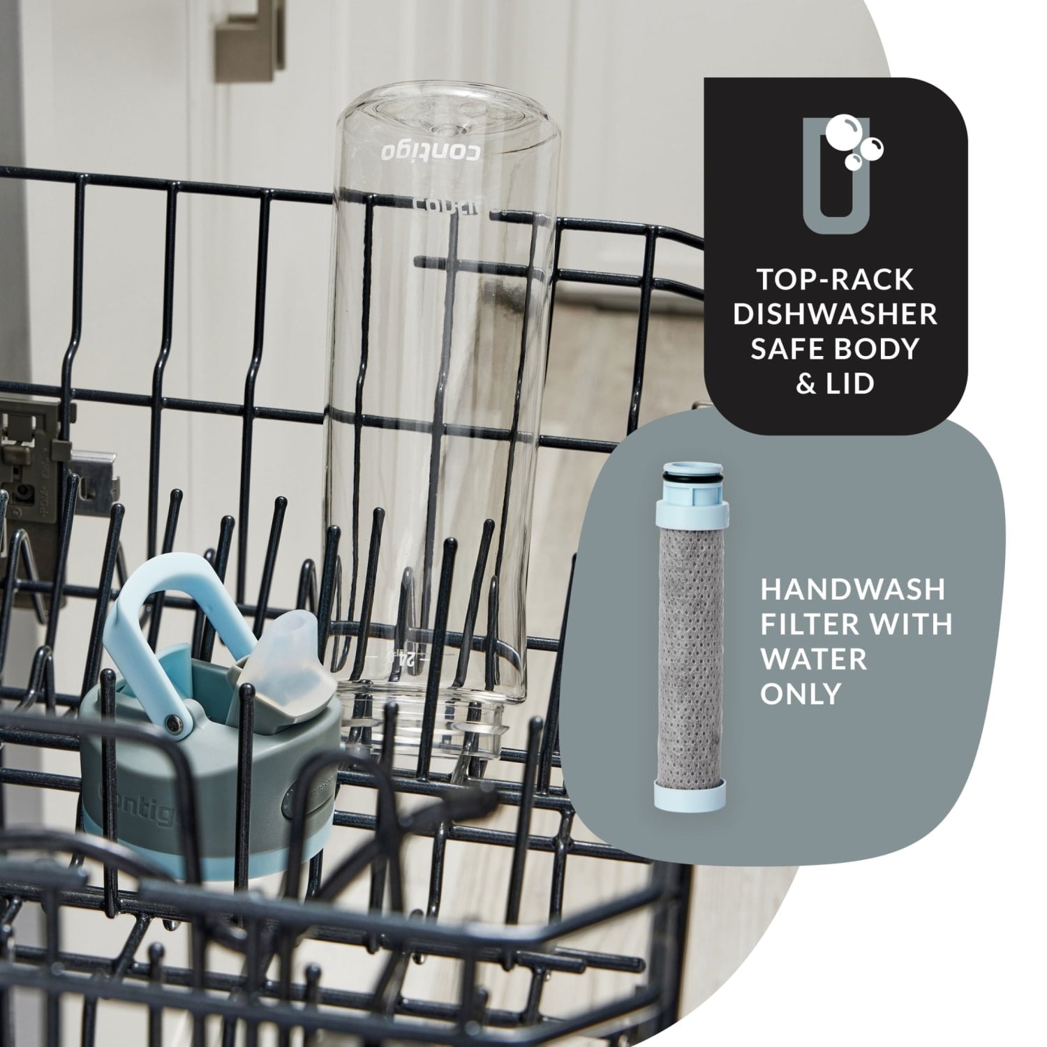 Contigo 24 oz. Wells Plastic Filter Water Bottle - Salt - DK3Y