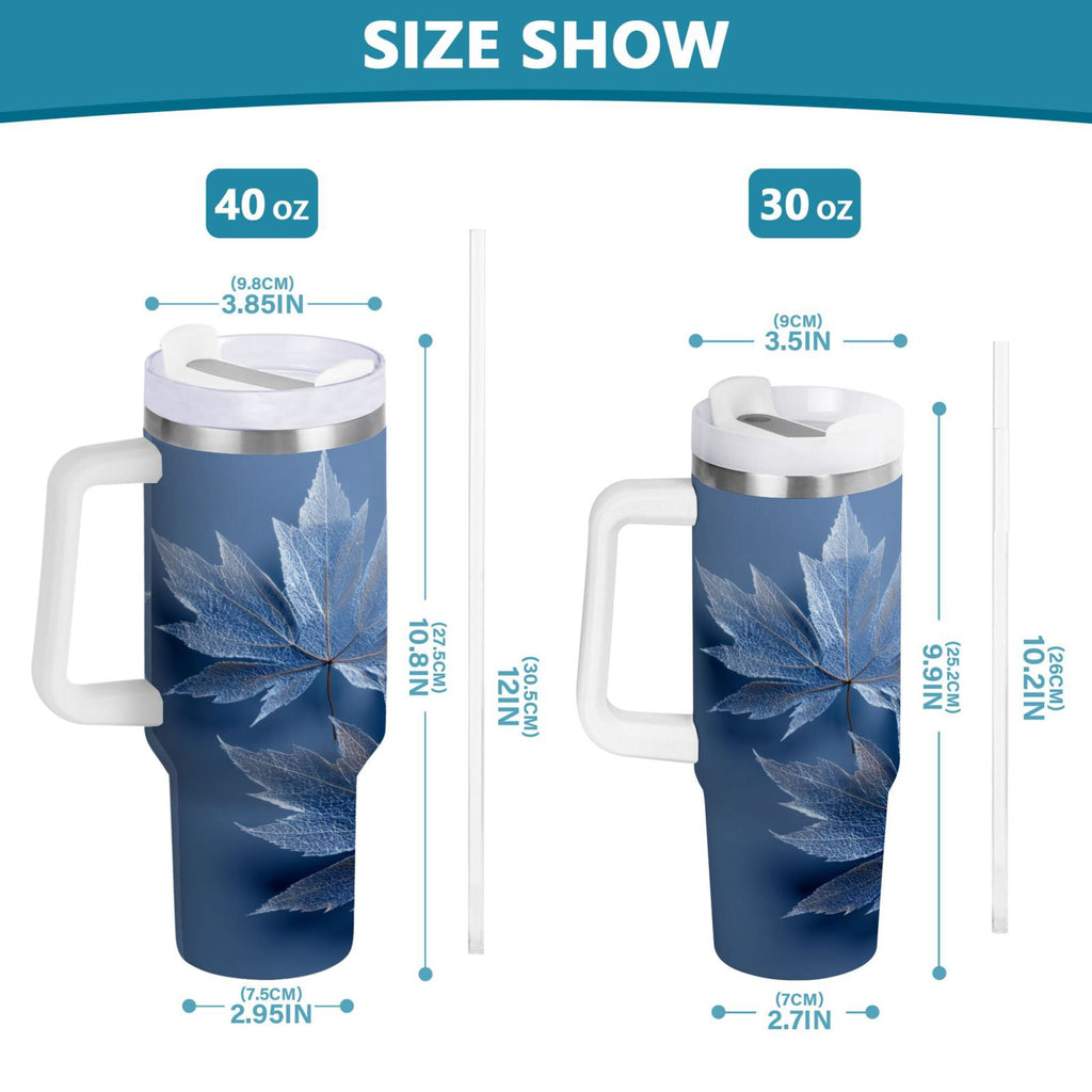 30 oz Insulated Stainless Steel Tumbler Double Wall Stainless Steel Tumbler with 2-Way Drinking Glass Mapleleaves - AAVF
