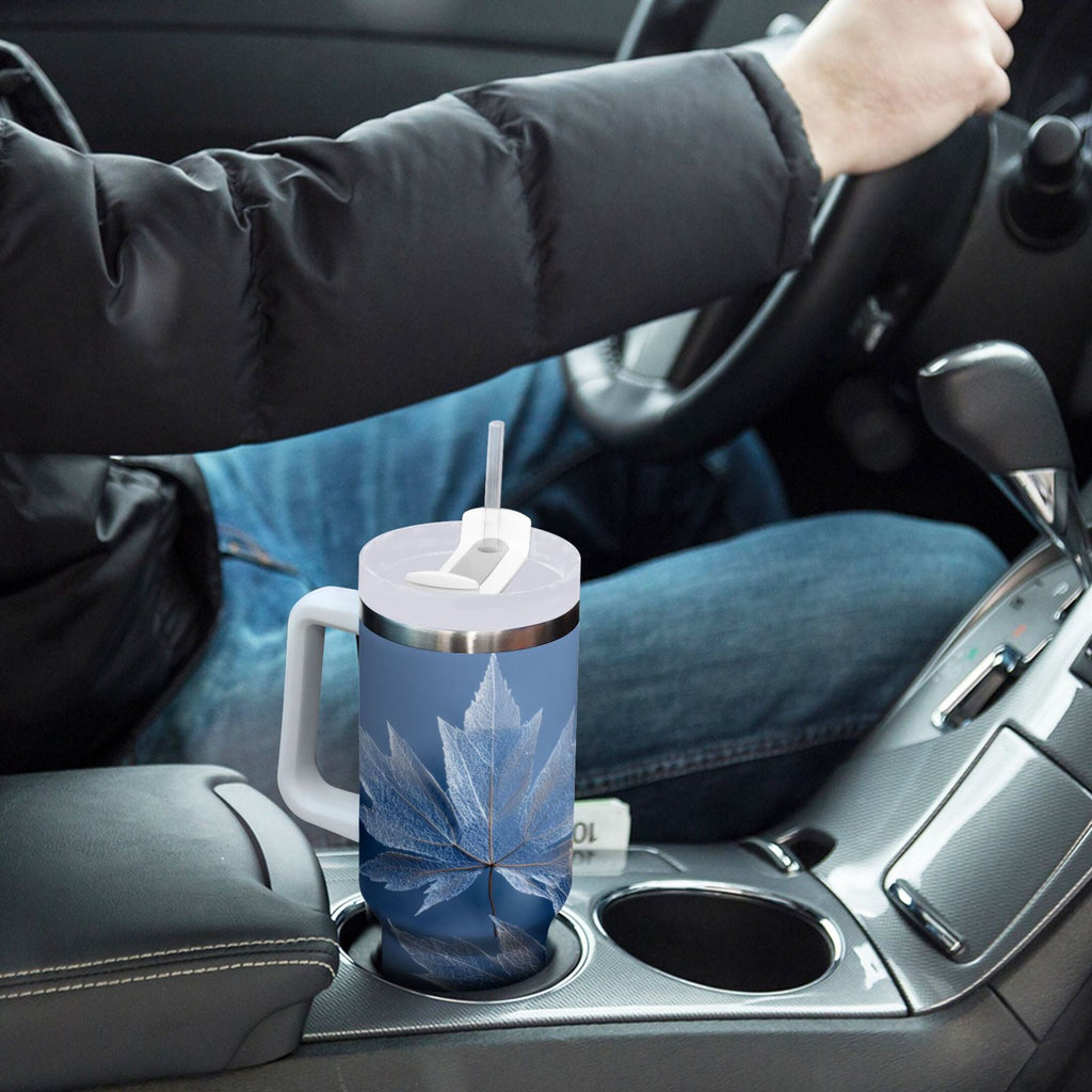 30 oz Insulated Stainless Steel Tumbler Double Wall Stainless Steel Tumbler with 2-Way Drinking Glass Mapleleaves - AAVF