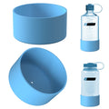 Linkidea 2 Pack Water Bottle Boot Compatible with Nalgene Sustain Wide Mouth 32oz/48oz, Narrow Mouth 32oz, Silicone Anti-Slip Bottle Bottom Bumper Protector (Blue) - UE7X