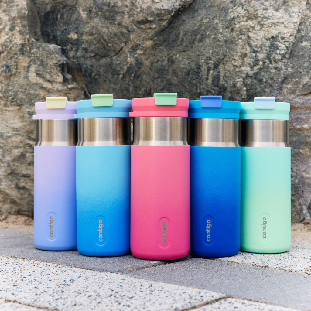 Contigo DualSip 16 oz Compact Leakproof Insulated Water Bottle with 2-Way Lid - DHJ9