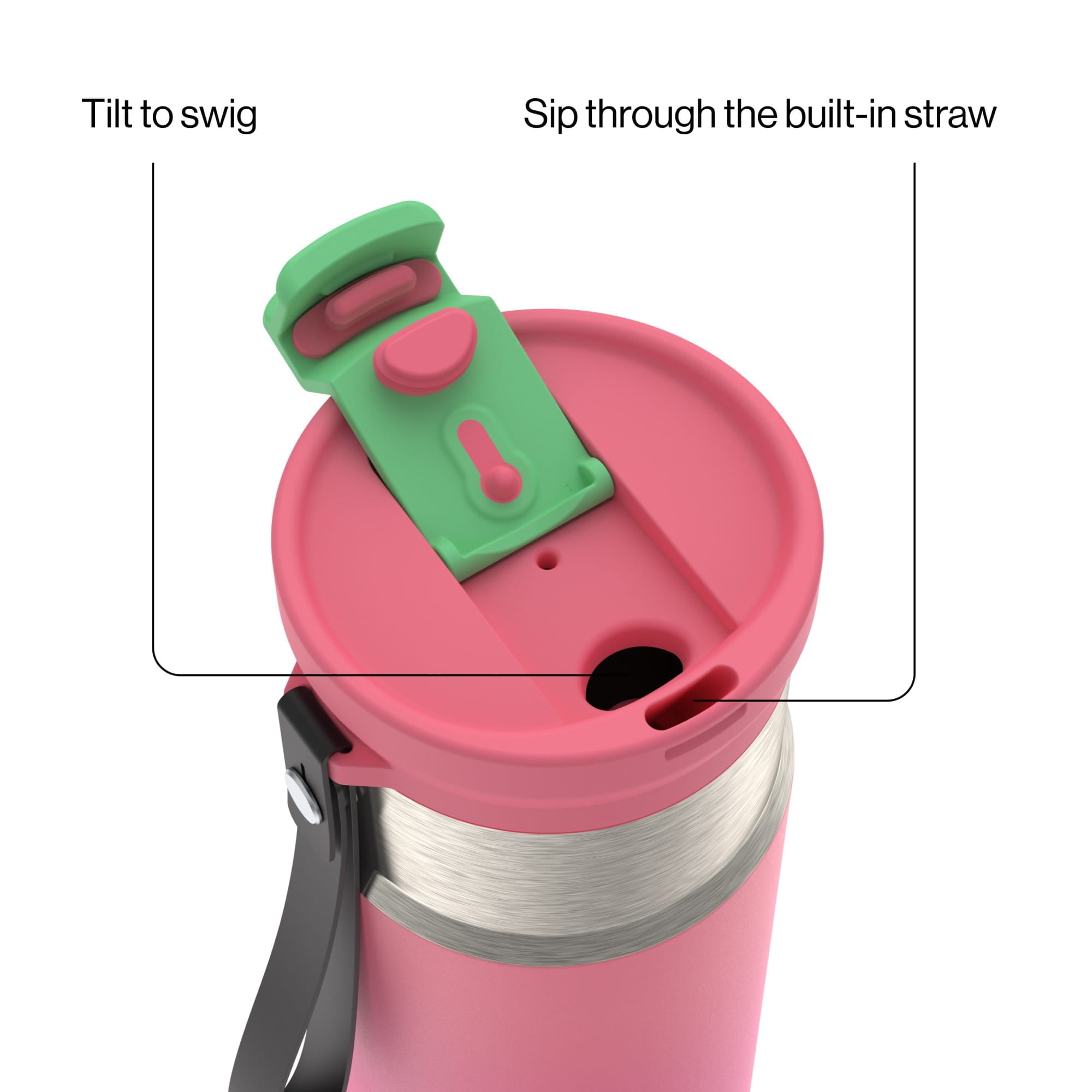Contigo DualSip 16 oz Compact Leakproof Insulated Water Bottle with 2-Way Lid - DHJ9