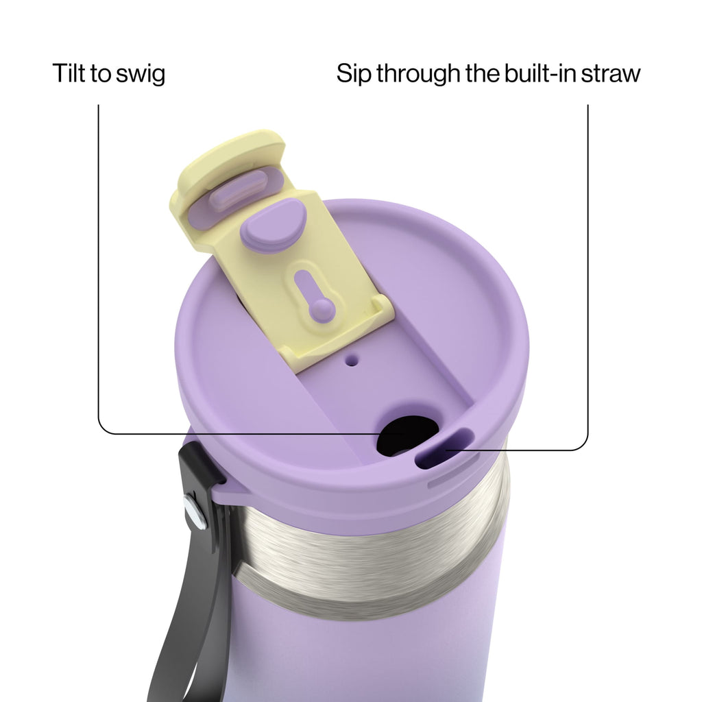 Contigo DualSip 16 oz Compact Leakproof Insulated Water Bottle with 2-Way Lid - DHJ9