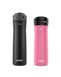 Contigo Jackson Chill  Bundle 2 Water Bottles Black 24oz and Pink  20oz with Autopop Lid - FRZG