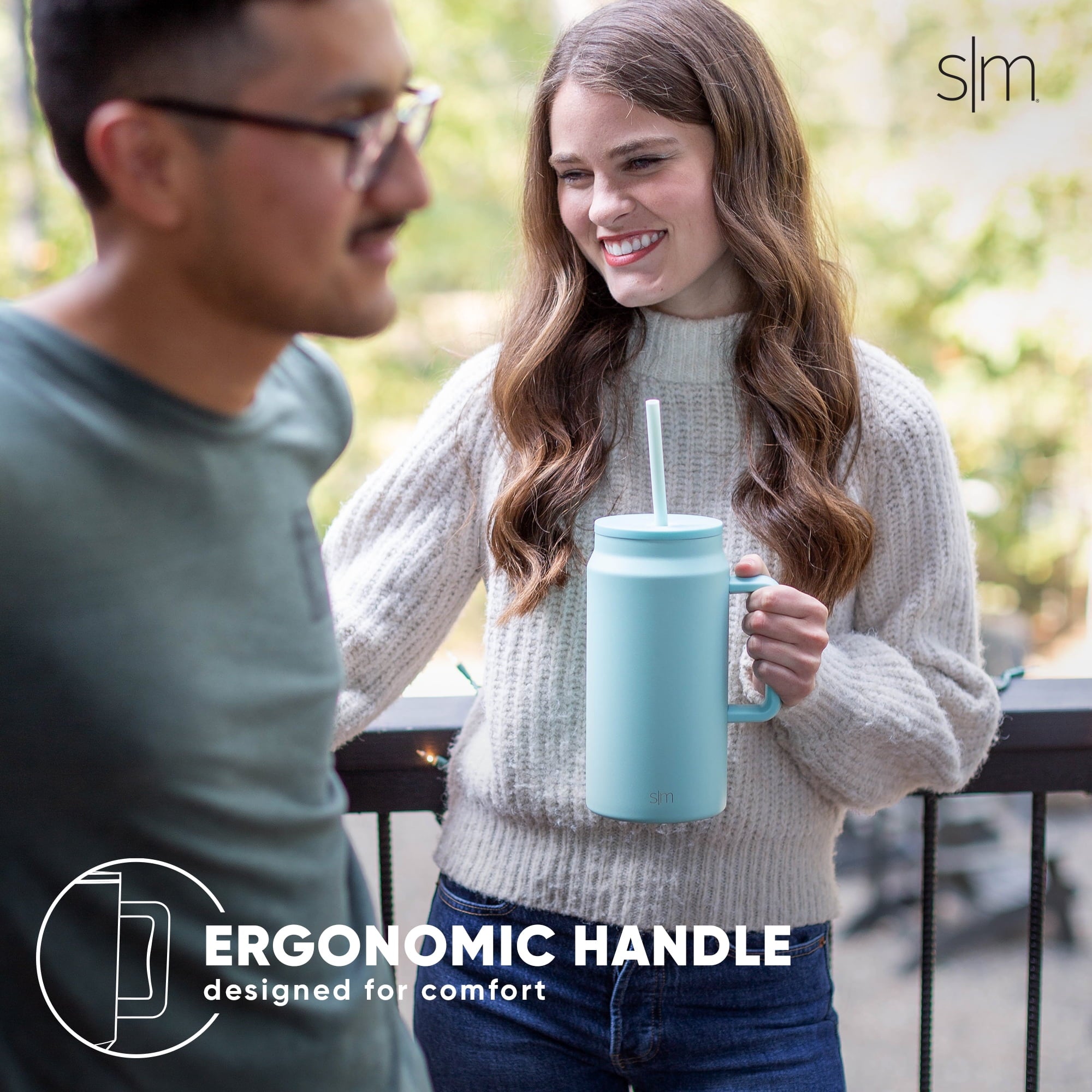 Simple Modern 50 fl oz Insulated Stainless Steel Trek Tumbler with Straw Lid | Midnight Black - 4ESP