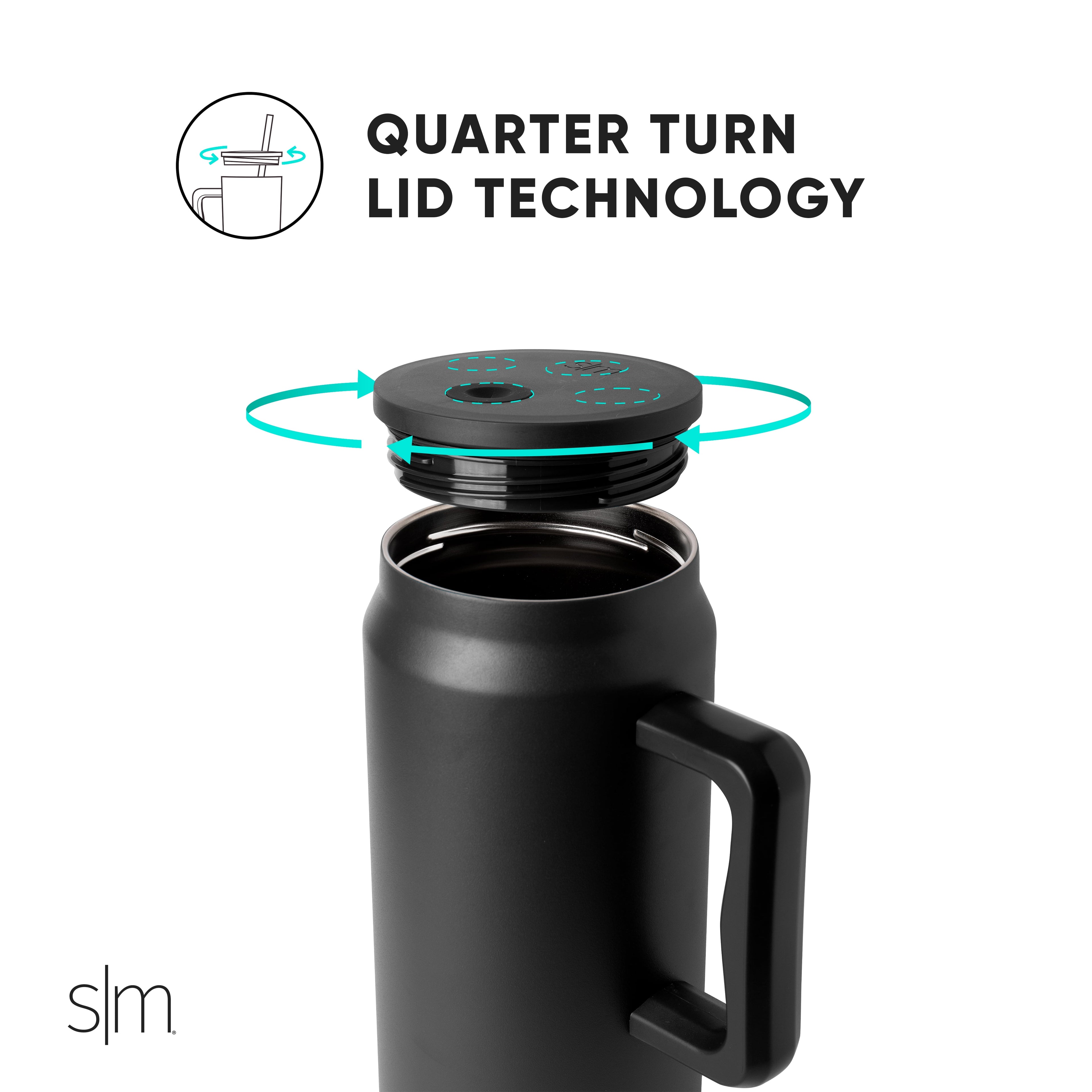 Simple Modern 50 fl oz Insulated Stainless Steel Trek Tumbler with Straw Lid | Midnight Black - 4ESP