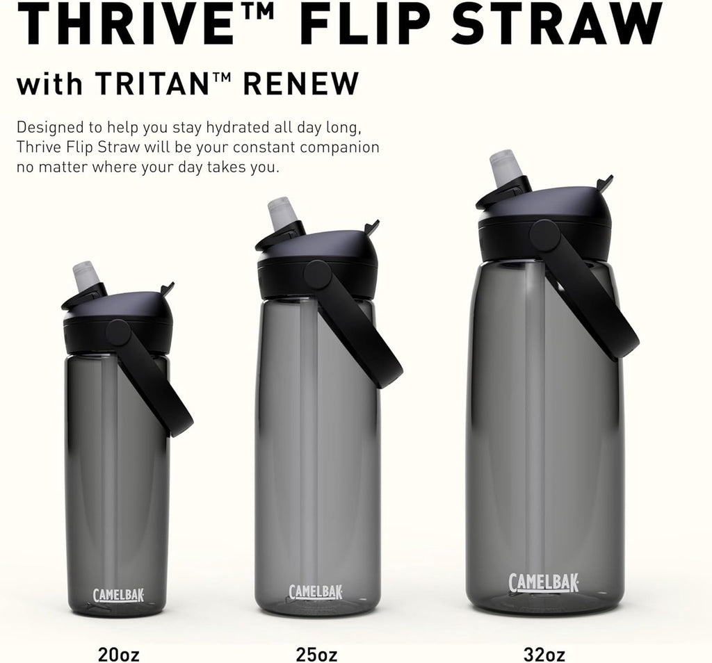 Camelbak Thrive Flip Straw 20oz Water Bottle, Charcoal - TURJ