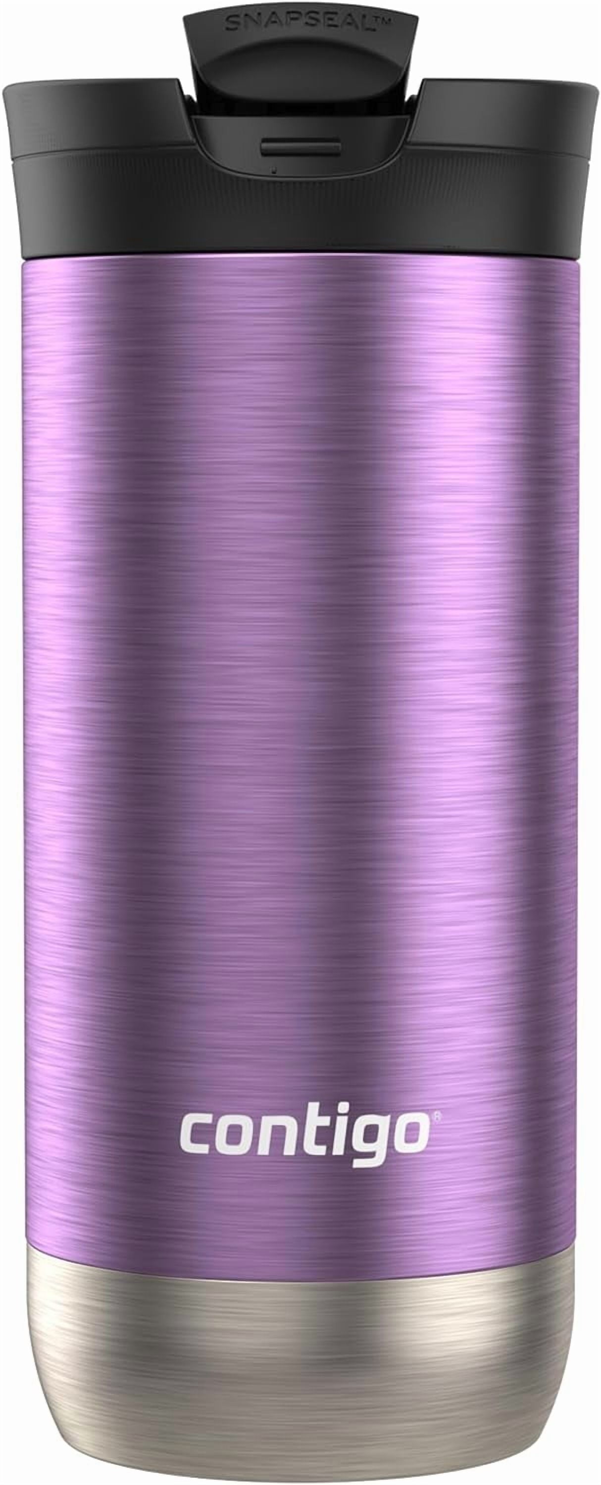 Contigo Huron SnapSeal Insulated Travel Tumbler, Purple Panzy Color 16 oz (473 mL) - 43UF