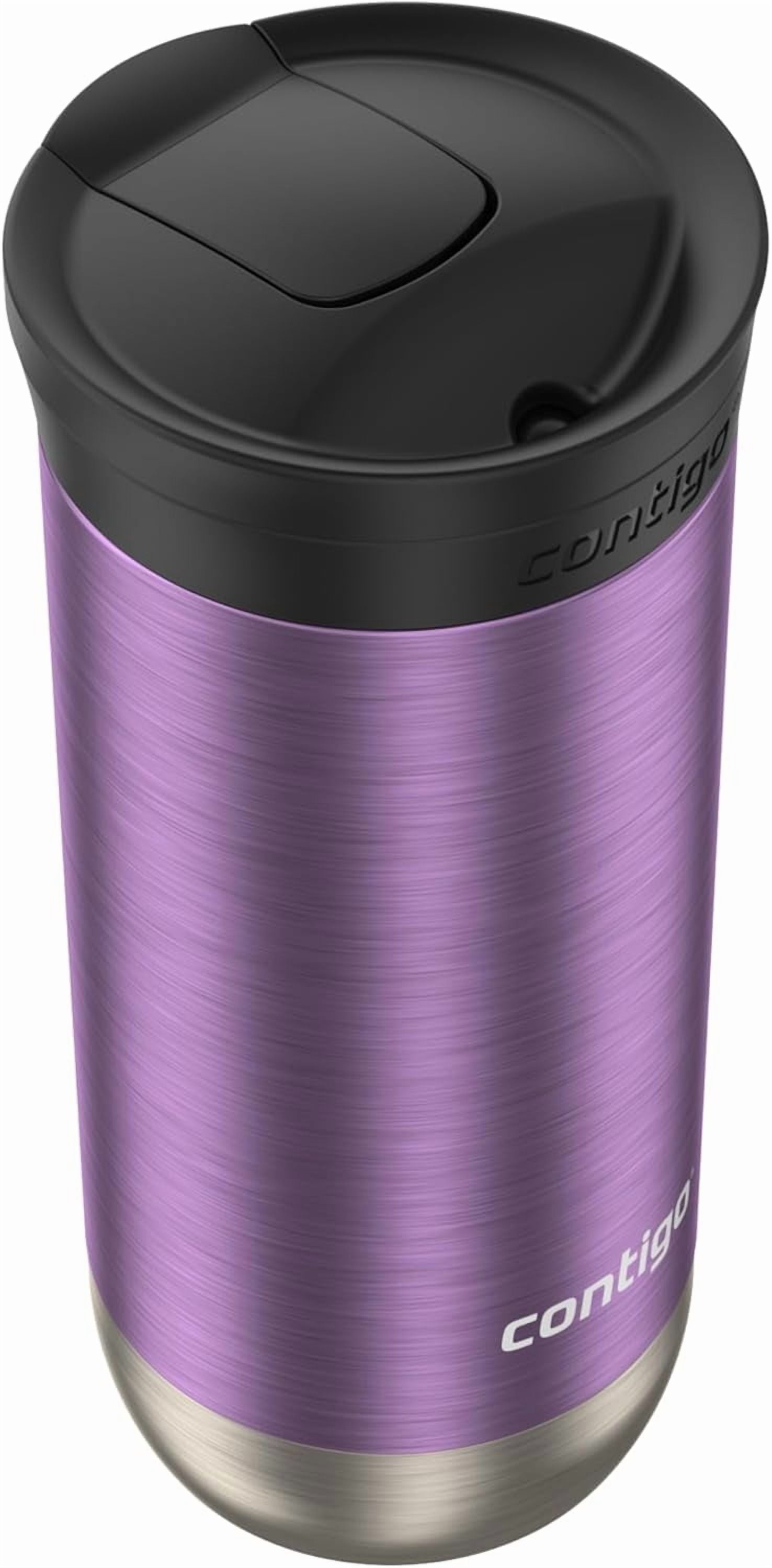 Contigo Huron SnapSeal Insulated Travel Tumbler, Purple Panzy Color 16 oz (473 mL) - 43UF