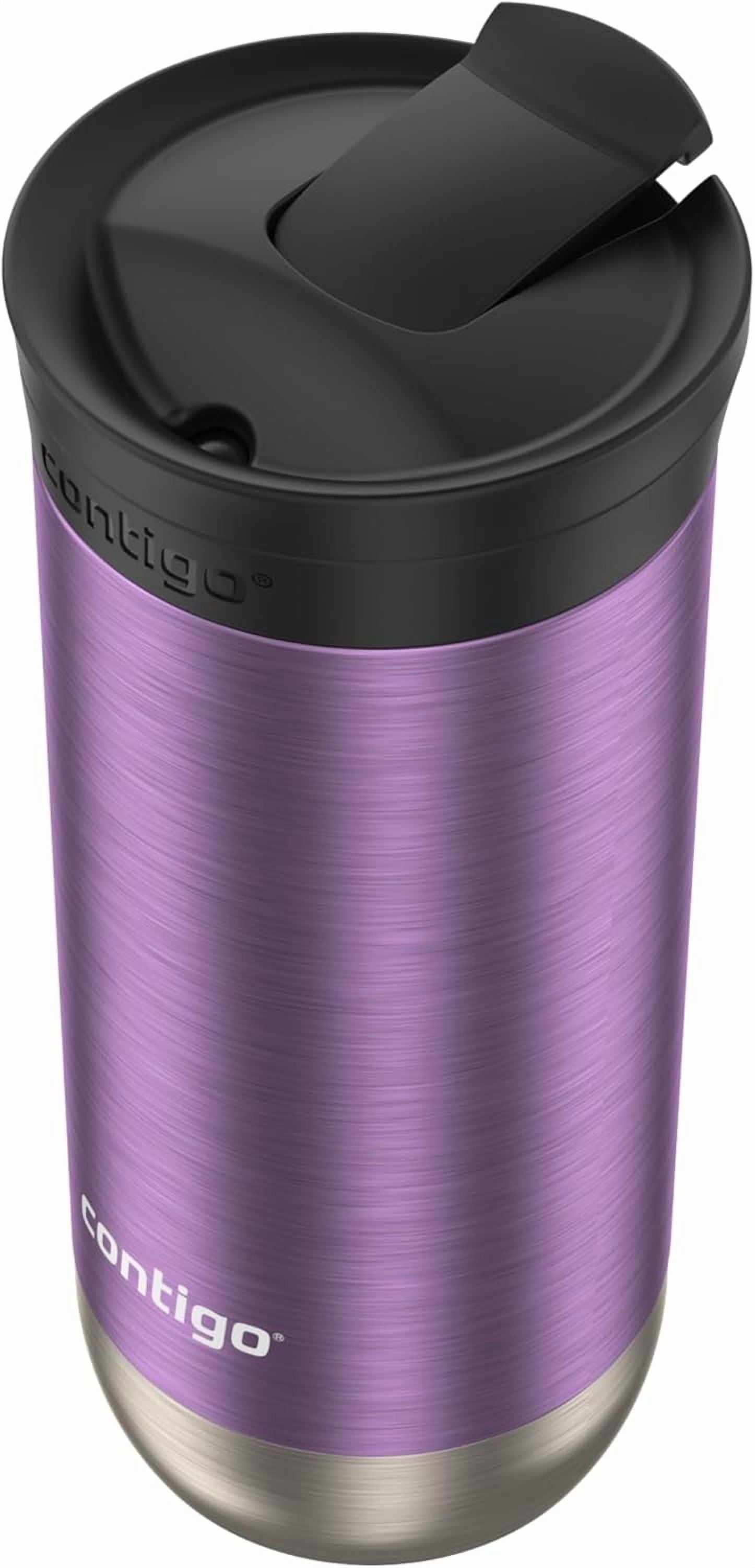 Contigo Huron SnapSeal Insulated Travel Tumbler, Purple Panzy Color 16 oz (473 mL) - 43UF