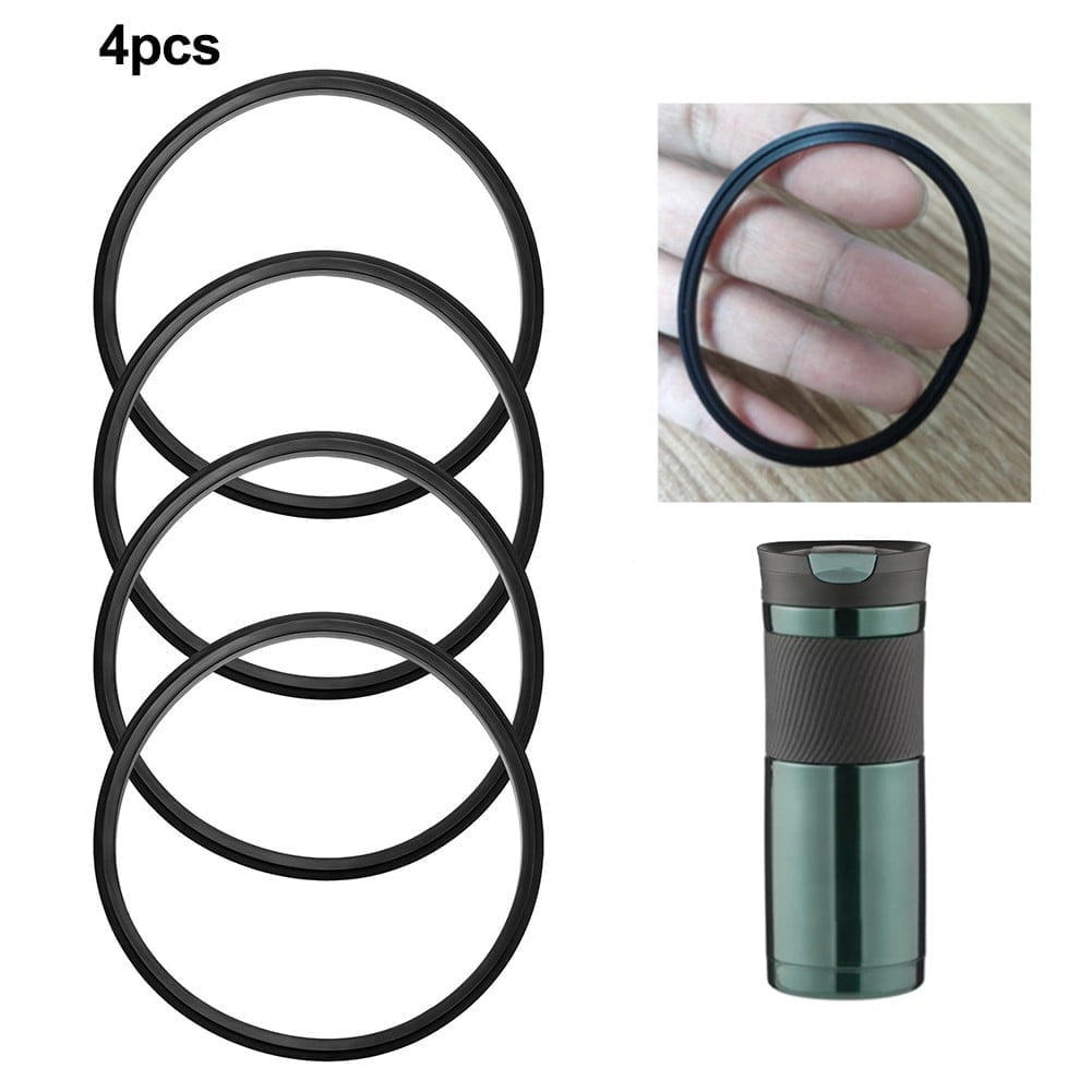 PULMCheerge 4 Pack Gaskets Compatible with Contigo Snapseal Byron Travel Mug 16oz &amp; 20oz, Replacement Rubber Seal for Contigo Snapseal Lid, Replacement Silicone Part for Contigo Coffee Travel Tumbler - QKT4