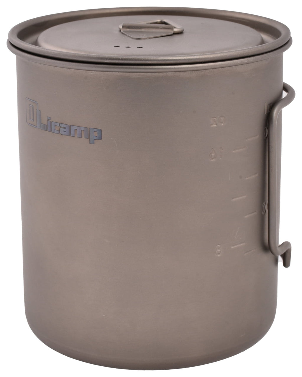 Olicamp Titanium Space Saver Mug with Lid, Nests Nalgene Bottle Inside, Lightweight and Compact, Perfect for Camping and Backpacking, 750mL - 6HUN