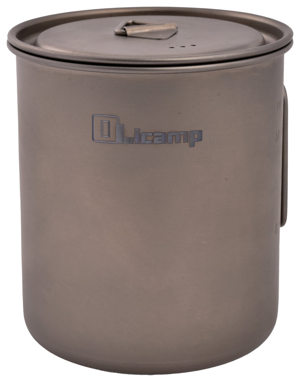 Olicamp Titanium Space Saver Mug with Lid, Nests Nalgene Bottle Inside, Lightweight and Compact, Perfect for Camping and Backpacking, 750mL - 6HUN
