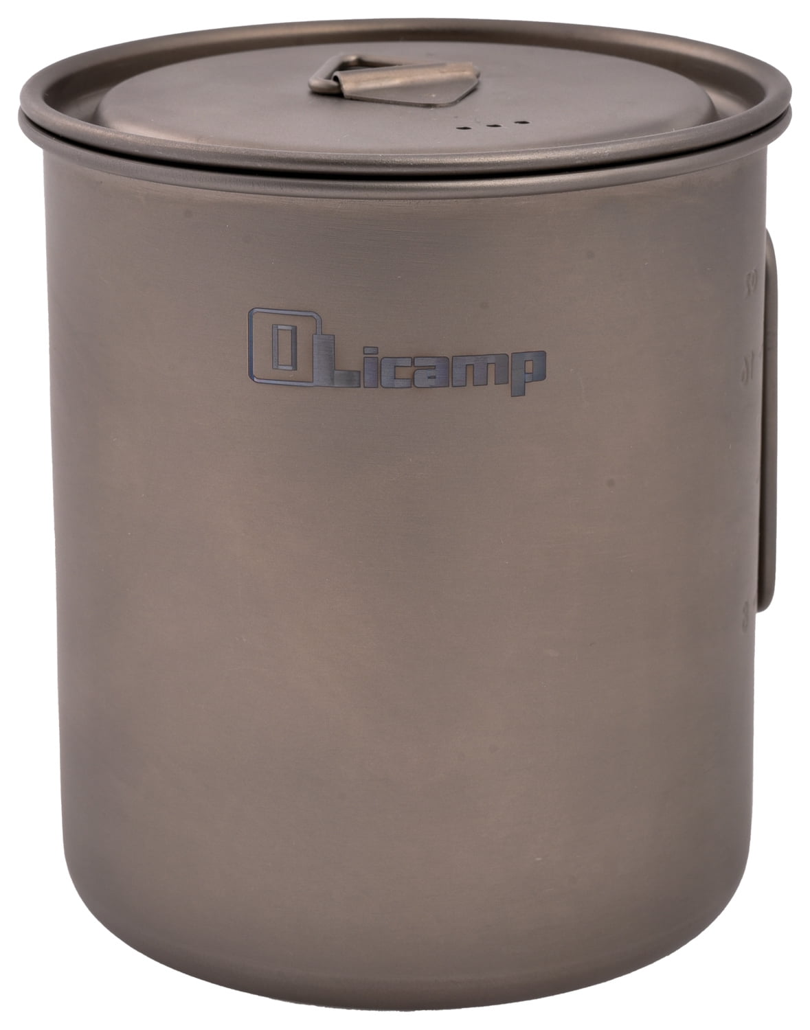 Olicamp Titanium Space Saver Mug with Lid, Nests Nalgene Bottle Inside, Lightweight and Compact, Perfect for Camping and Backpacking, 750mL - 6HUN