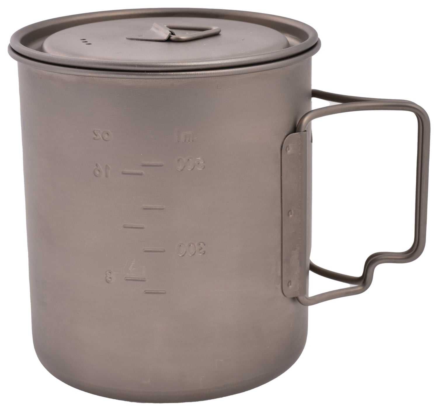 Olicamp Titanium Space Saver Mug with Lid, Nests Nalgene Bottle Inside, Lightweight and Compact, Perfect for Camping and Backpacking, 750mL - 6HUN