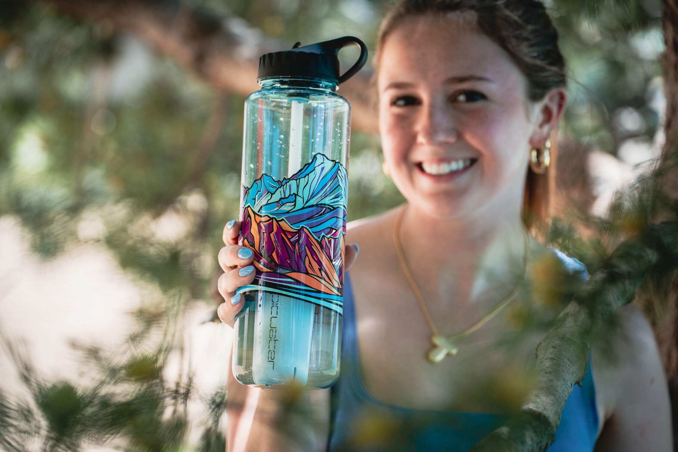 Epic Water Filters Nalgene OG Sustain Tritan USA Made Water Bottle and 75 Gallon Filter - Removes 99.99% of Water Impurities, 32oz, Leggitt Art - JEBP