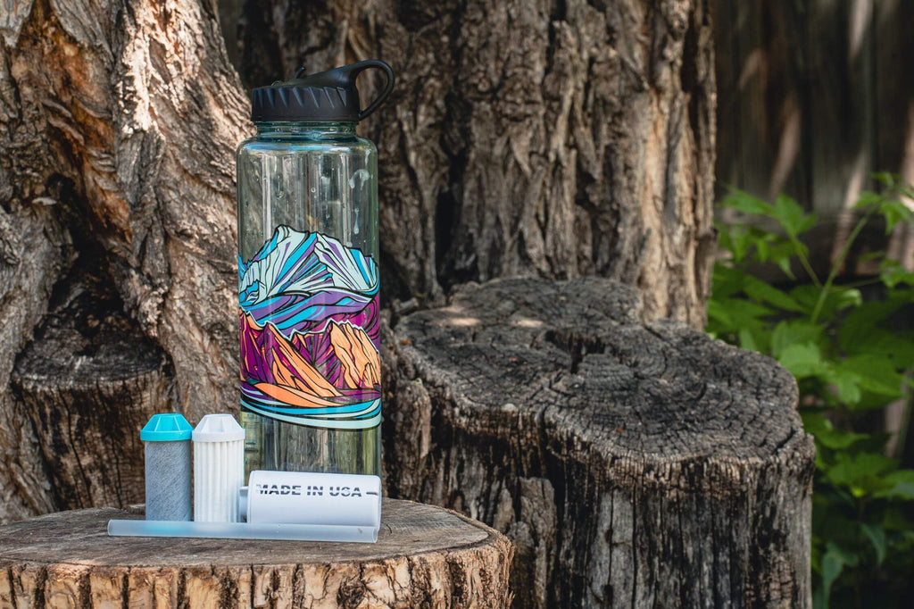 Epic Water Filters Nalgene OG Sustain Tritan USA Made Water Bottle and 75 Gallon Filter - Removes 99.99% of Water Impurities, 32oz, Leggitt Art - JEBP