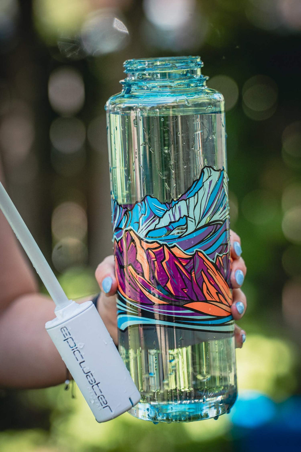 Epic Water Filters Nalgene OG Sustain Tritan USA Made Water Bottle and 75 Gallon Filter - Removes 99.99% of Water Impurities, 32oz, Leggitt Art - JEBP