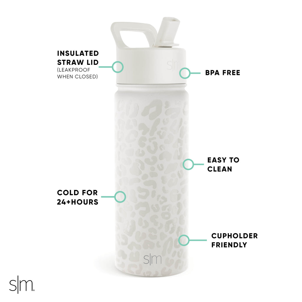 Simple Modern Summit Water Bottle Straw Lid Vacuum Insulated Stainless Steel Bottle | 18 fl oz - 59JL