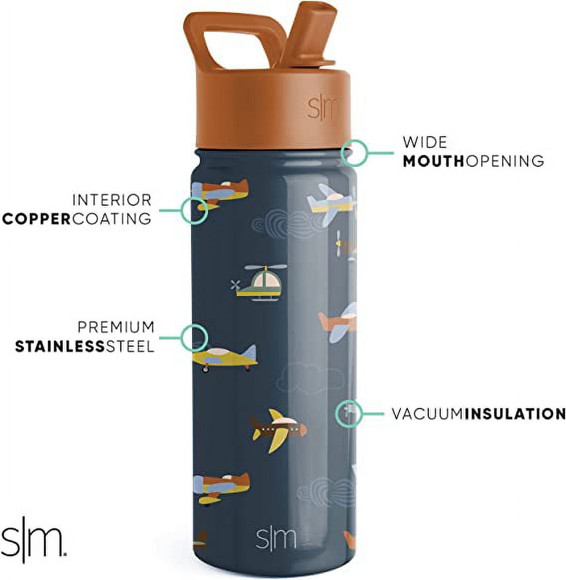 Simple Modern Summit Water Bottle Straw Lid Vacuum Insulated Stainless Steel Bottle | 18 fl oz - 59JL