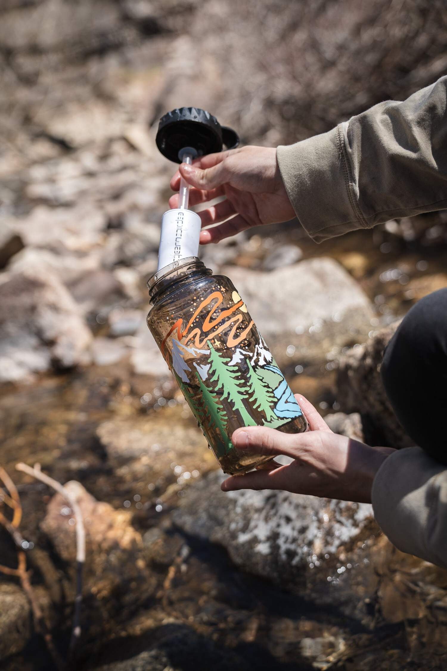 Epic Water Filters Nalgene OG Sustain Tritan USA Made Water Bottle and 75 Gallon Filter - Removes 99.99% of Water Impurities, 32oz, Atomic Child Special Edition - PZ33