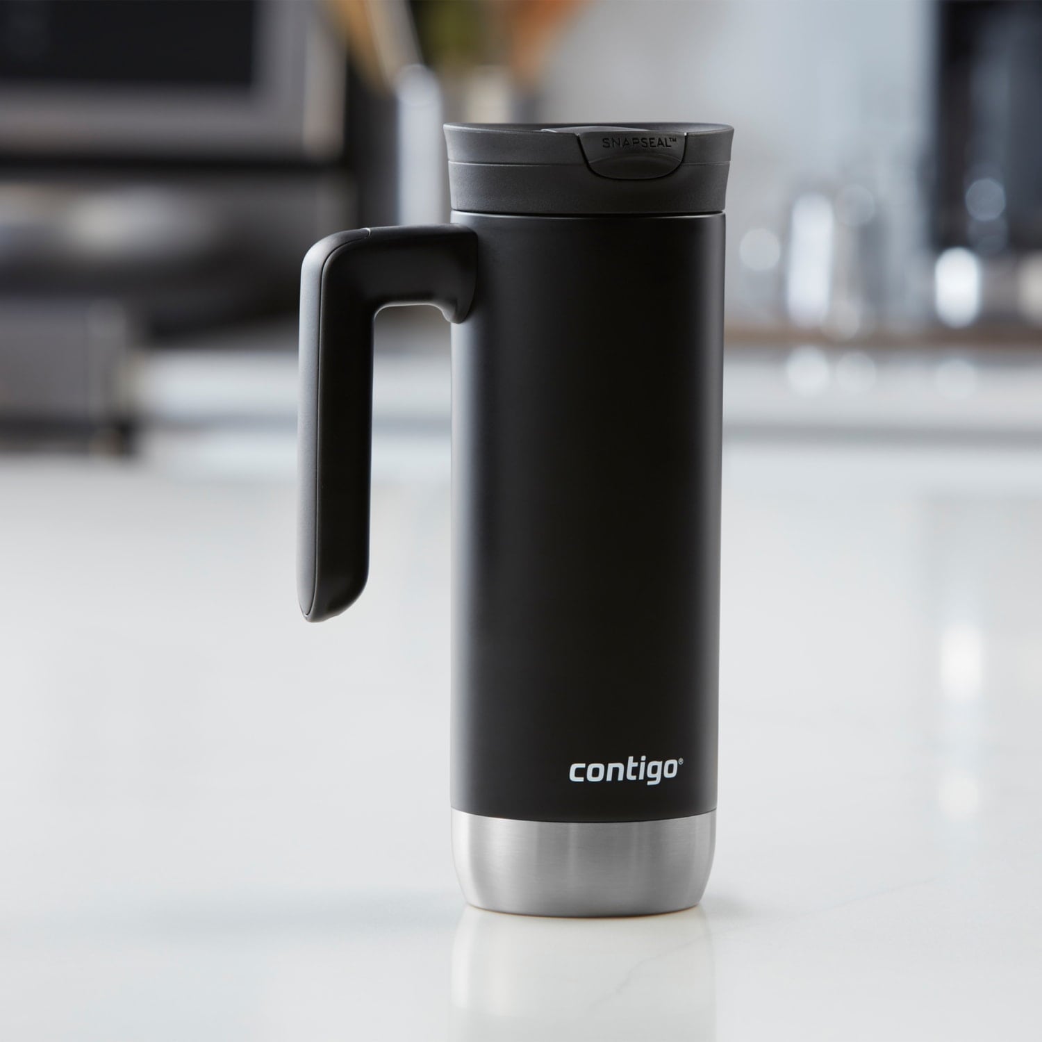 Contigo Huron 2.0 Stainless Steel Travel Mug with SNAPSEAL Lid and Handle in Black, 20 fl oz. - UECQ