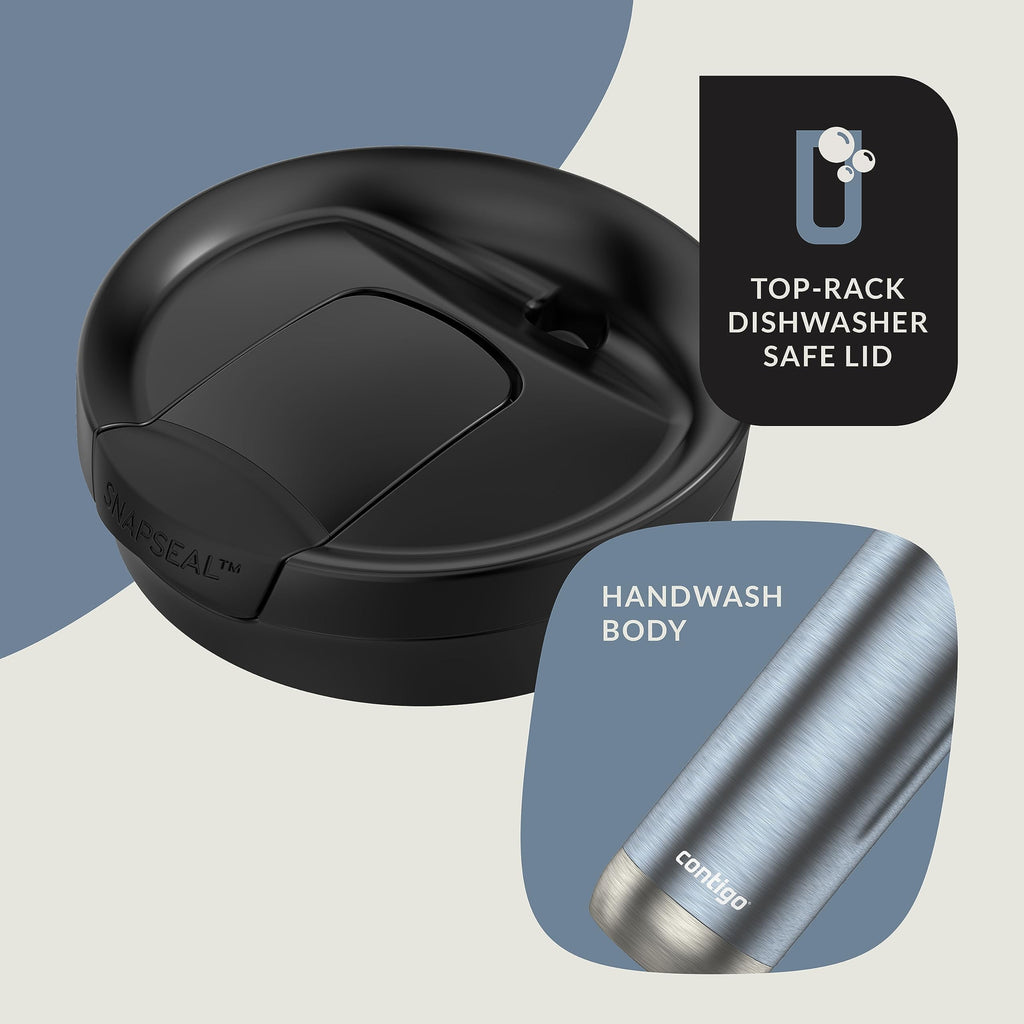 Contigo 20 oz. Superior 2.0 SnapSeal Stainless Steel Travel Mug - Dark Ice - 9K8D