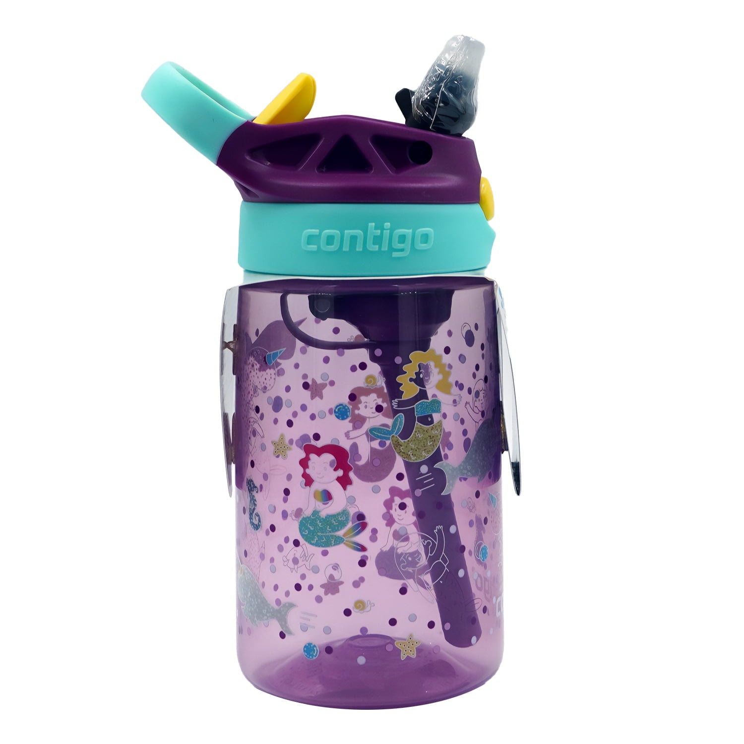 Contigo Kids Water Bottle with Redesigned AUTOSPOUT Straw, 14 oz, Grape Forest Haven - PPUK