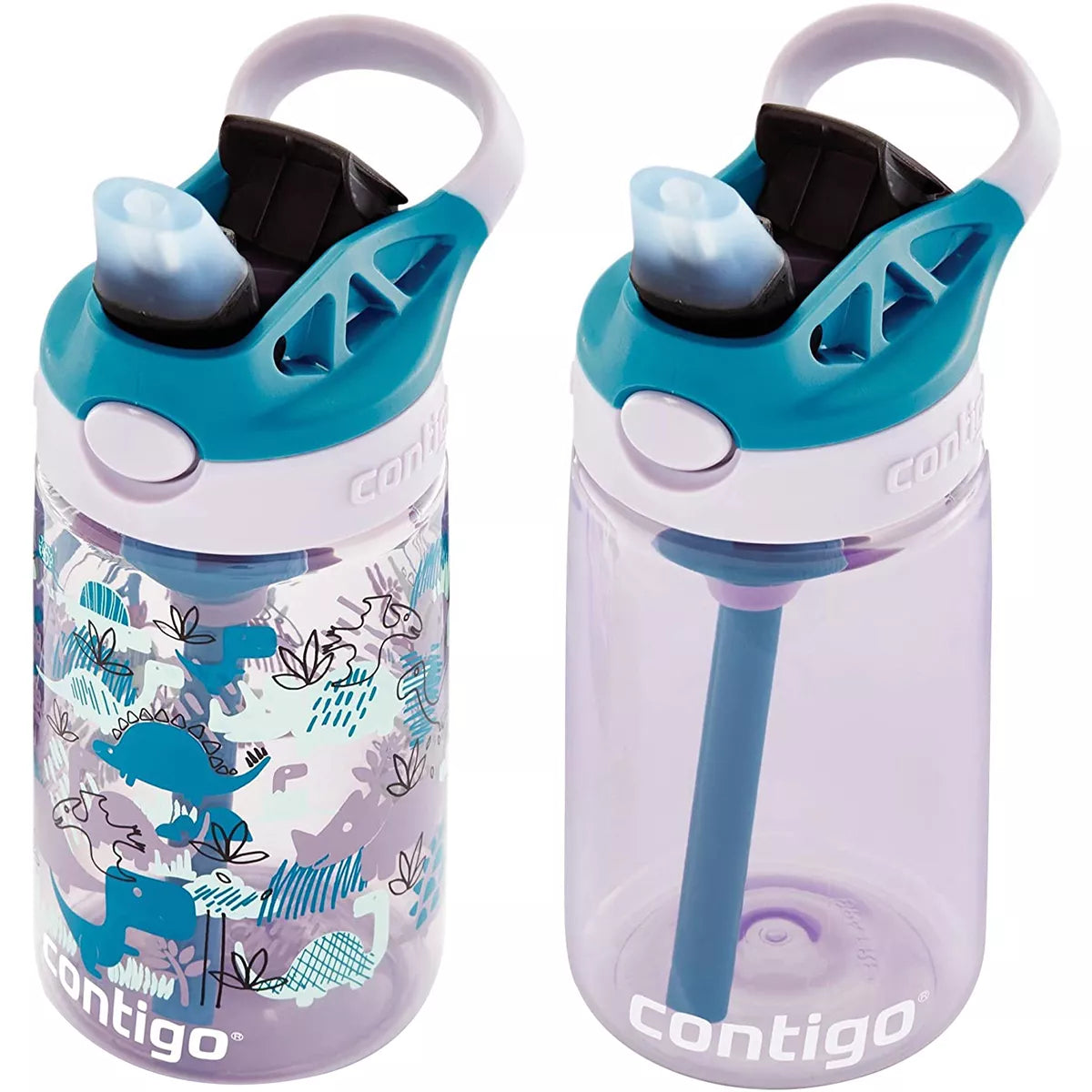 Contigo Kids Water Bottle with Redesigned AUTOSPOUT Straw, 14 oz, Grape Forest Haven - PPUK