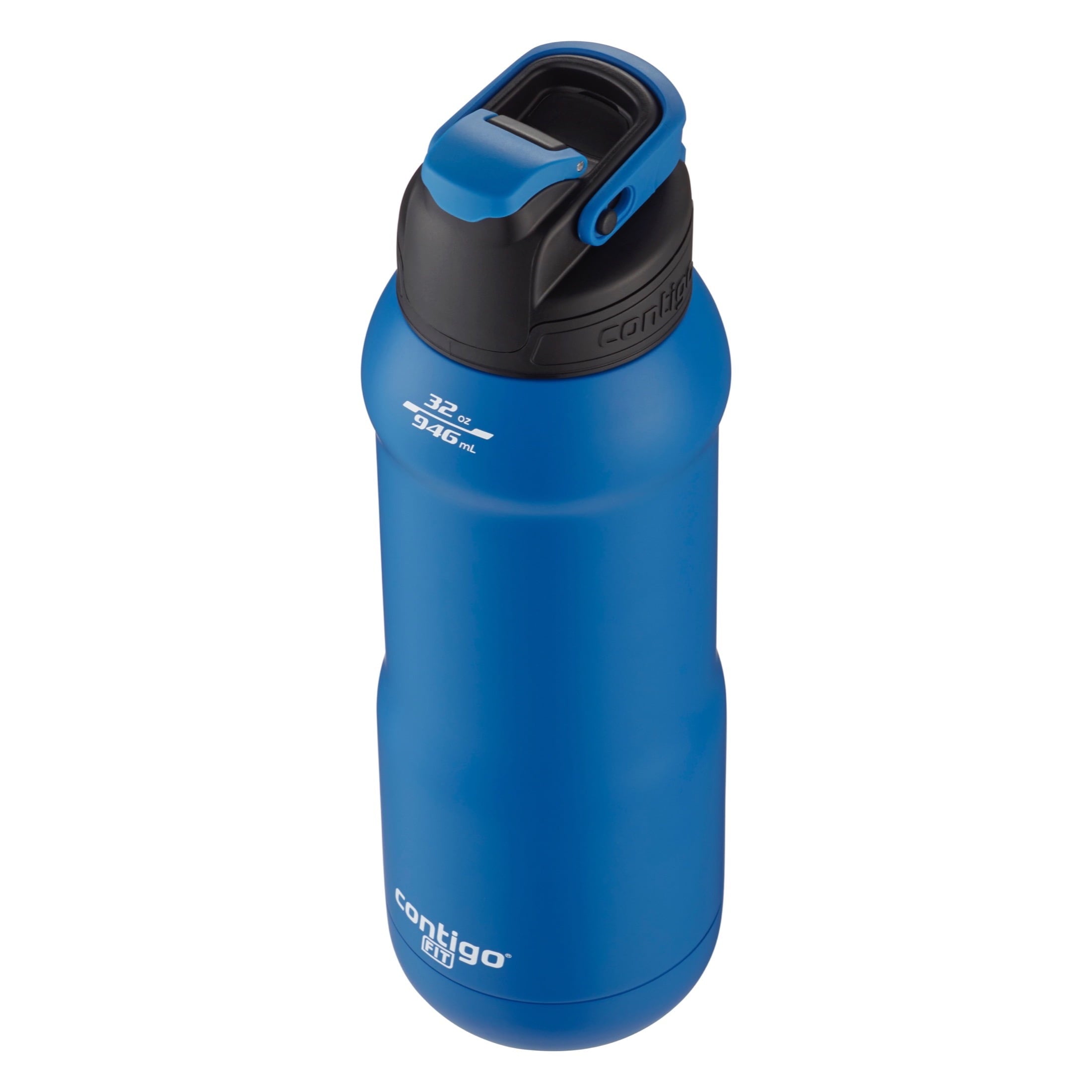 Contigo Fit Stainless Steel AUTOSPOUT Water Bottle with Straw, Blue Amp, 32 fl oz. - 3HSM