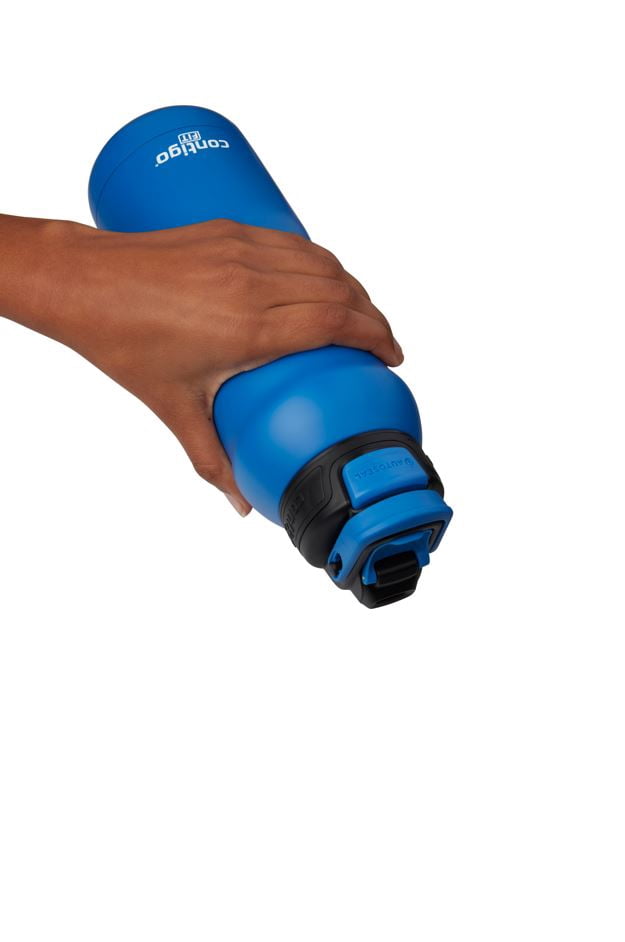 Contigo Fit Stainless Steel AUTOSPOUT Water Bottle with Straw, Blue Amp, 32 fl oz. - 3HSM