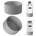 Linkidea 2 Pack Water Bottle Boot Compatible with Nalgene Sustain Wide Mouth 32oz/48oz, Narrow Mouth 32oz, Silicone Anti-Slip Bottle Bottom Bumper Protector (Grey) - PMXZ